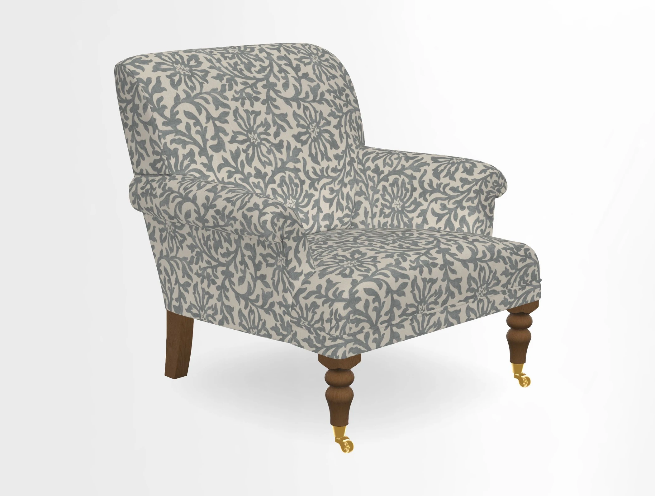 Midhurst Chair in Kirby Soho Burnt Orange & Mulberry Rustic Stripe Red Plum