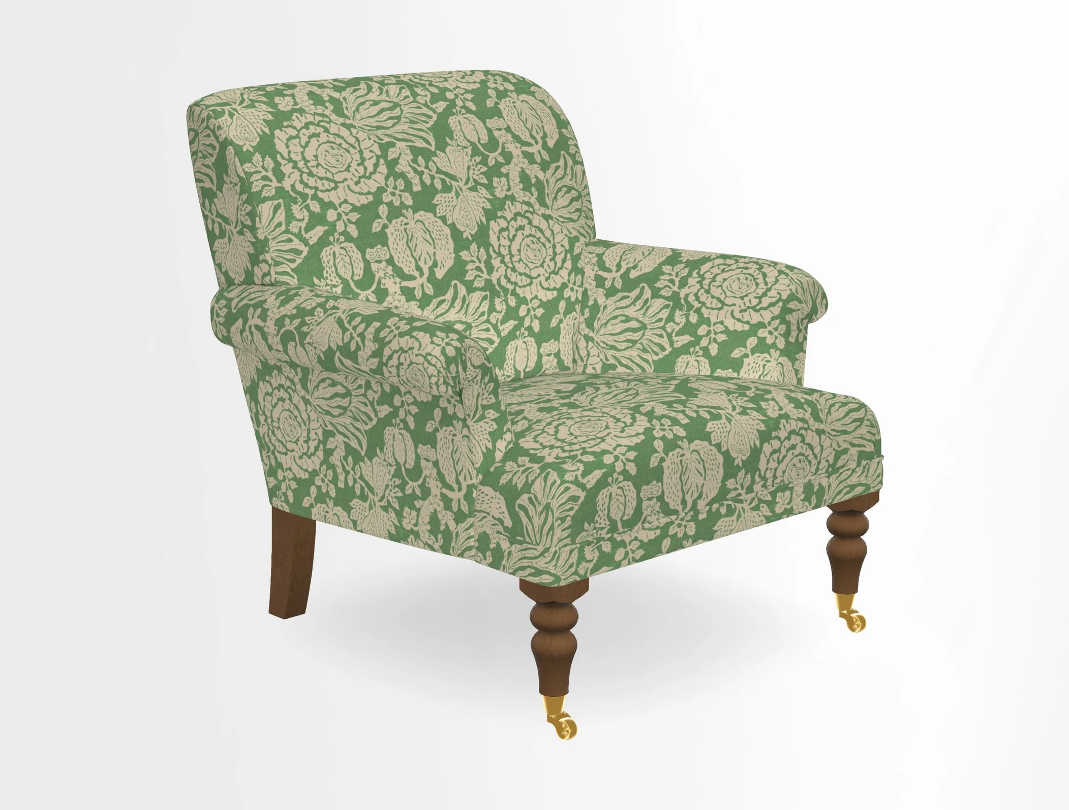 Midhurst Chair in Kirby Soho Burnt Orange & Mulberry Rustic Stripe Red Plum