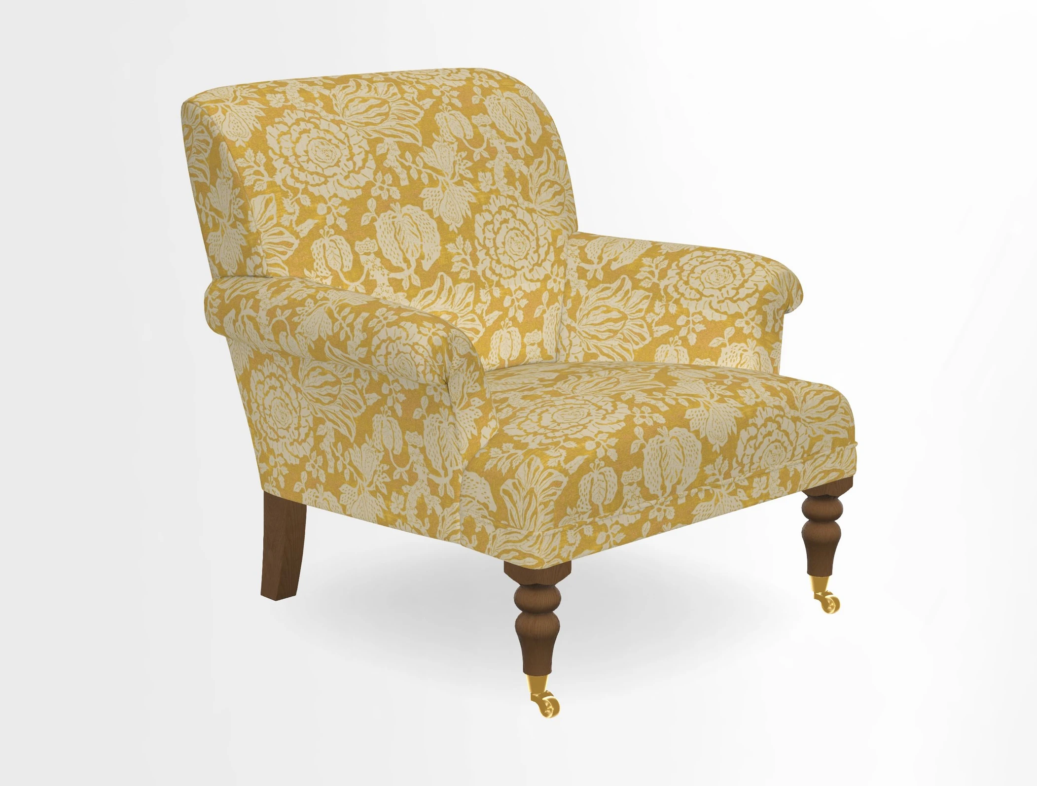 Midhurst Chair in Kirby Soho Burnt Orange & Mulberry Rustic Stripe Red Plum