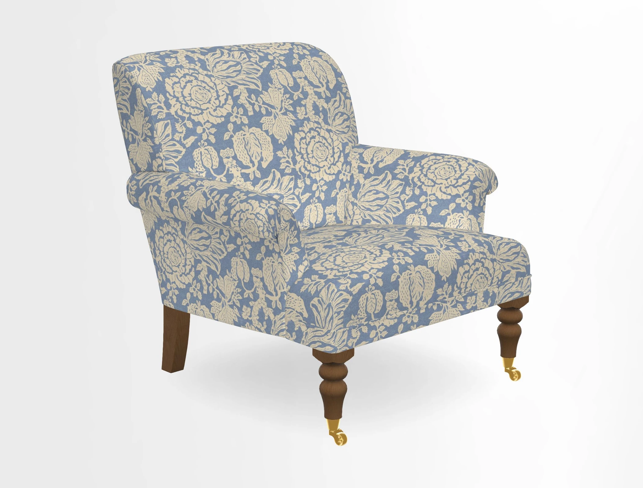 Midhurst Chair in Kirby Soho Burnt Orange & Mulberry Rustic Stripe Red Plum