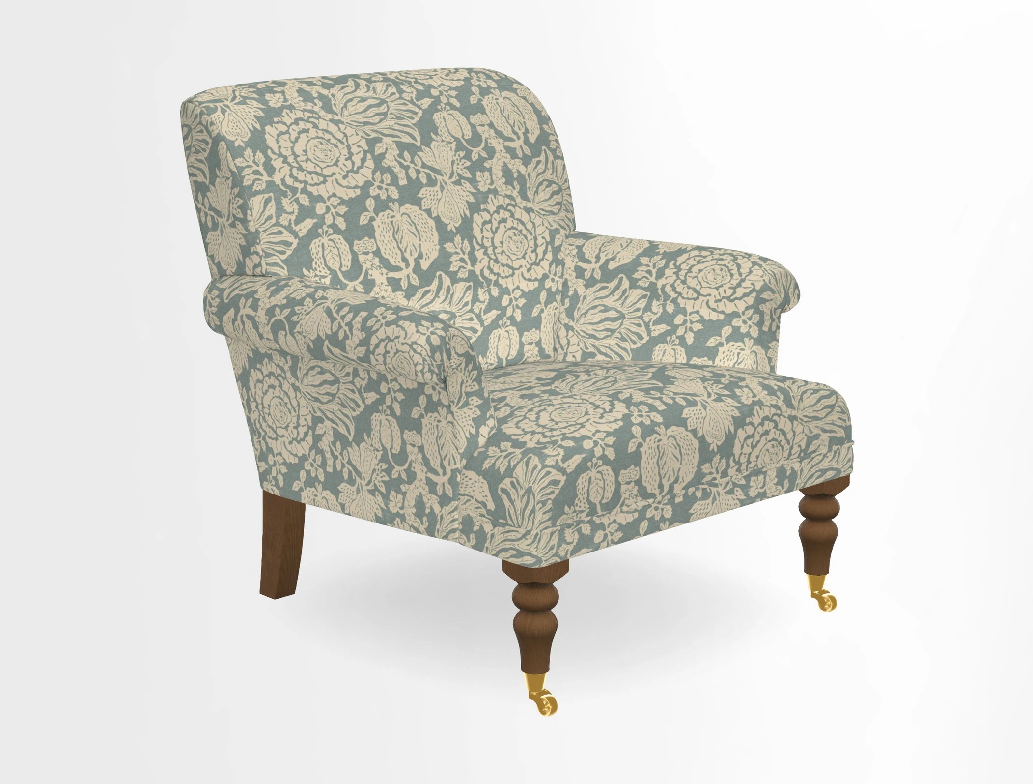 Midhurst Chair in Kirby Soho Burnt Orange & Mulberry Rustic Stripe Red Plum