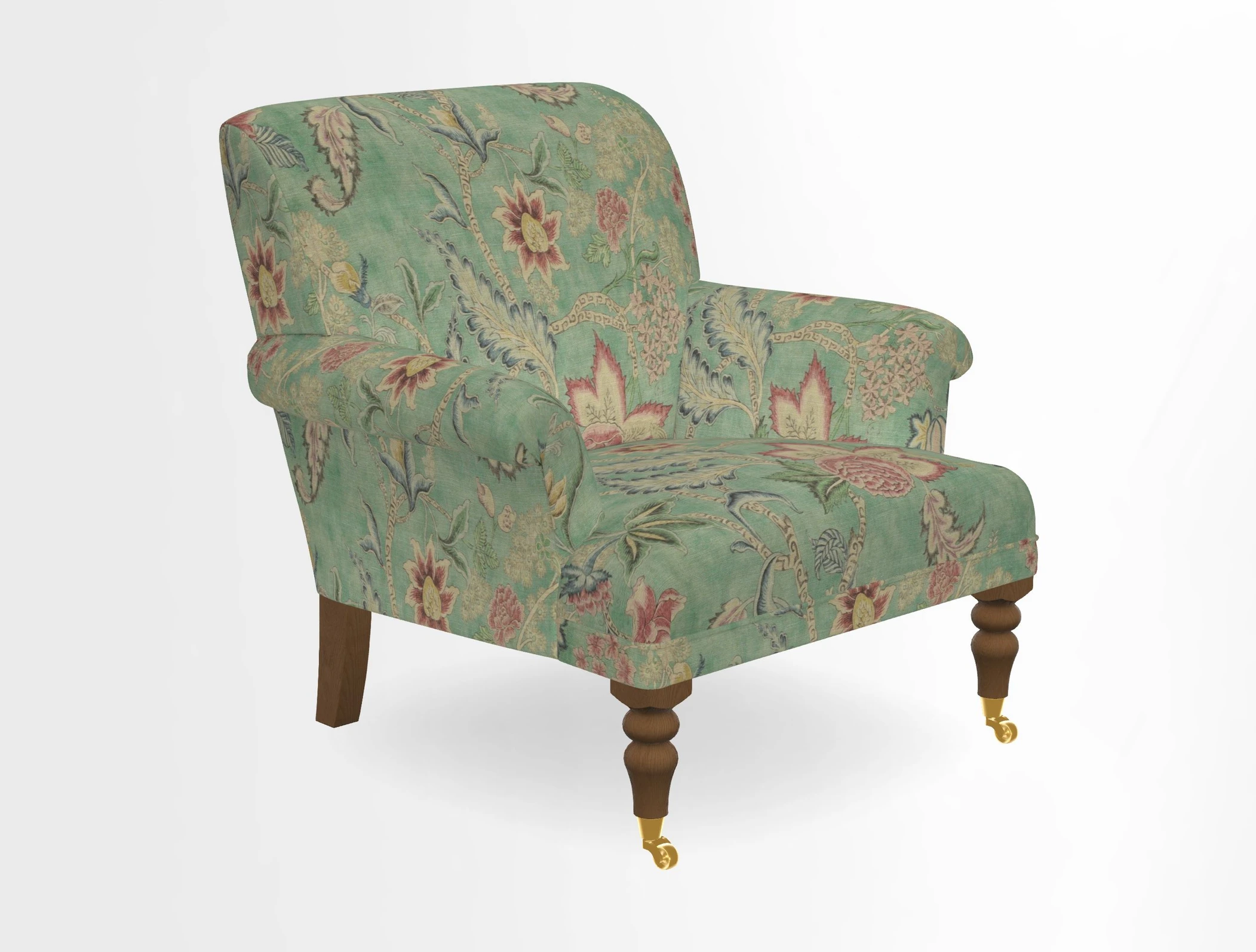 Midhurst Chair in Kirby Soho Burnt Orange & Mulberry Rustic Stripe Red Plum