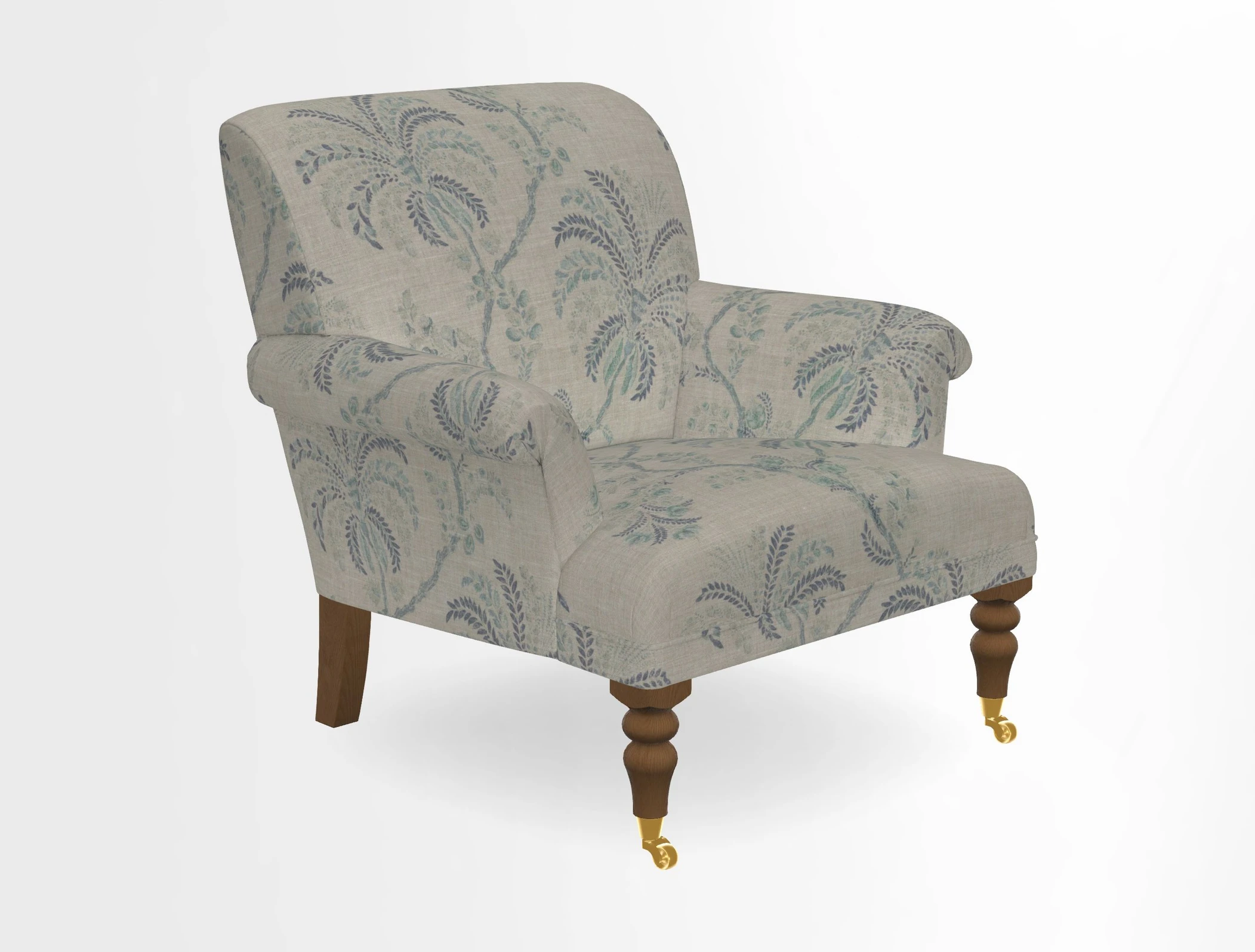 Midhurst Chair in Kirby Soho Burnt Orange & Mulberry Rustic Stripe Red Plum
