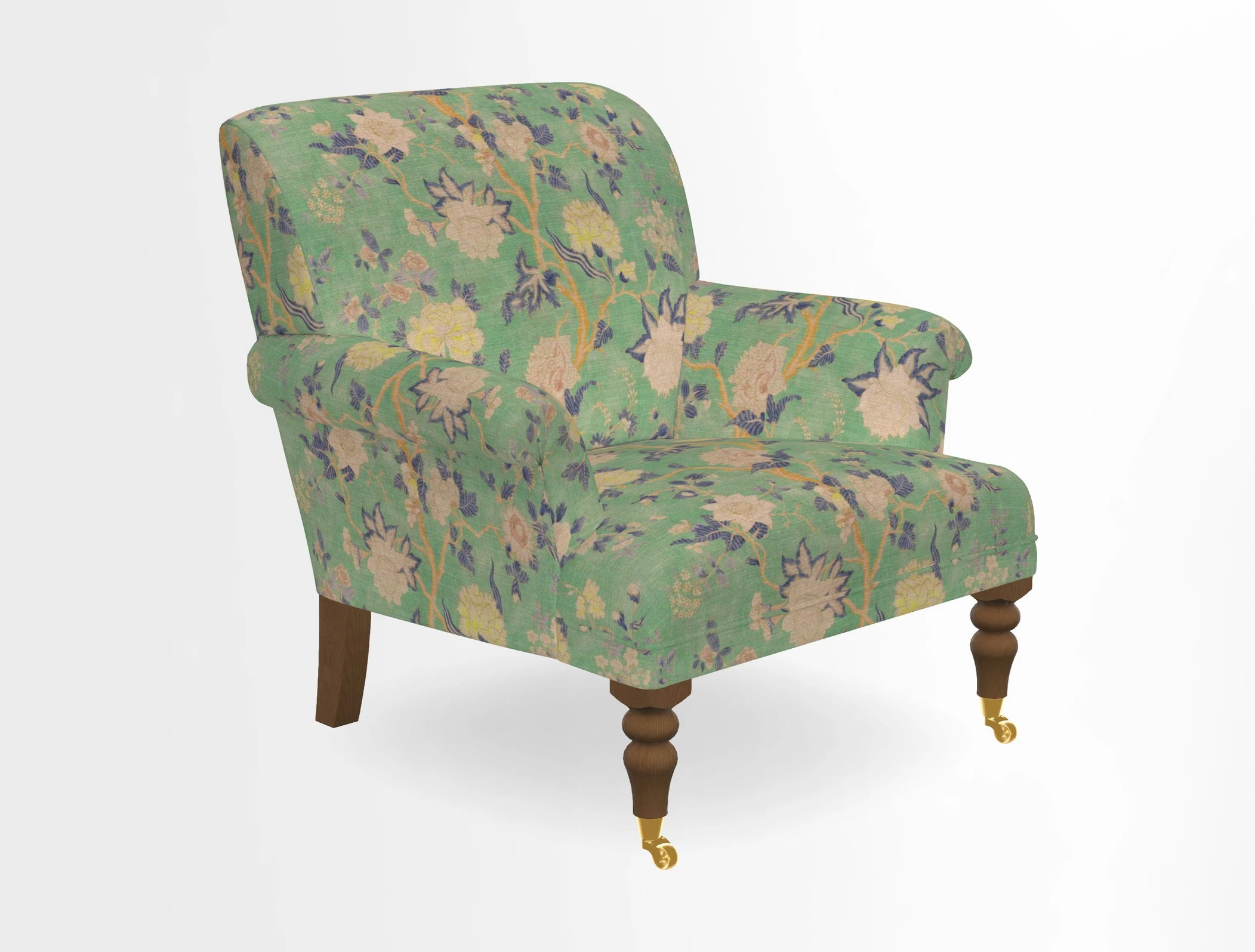 Midhurst Chair in Kirby Soho Burnt Orange & Mulberry Rustic Stripe Red Plum