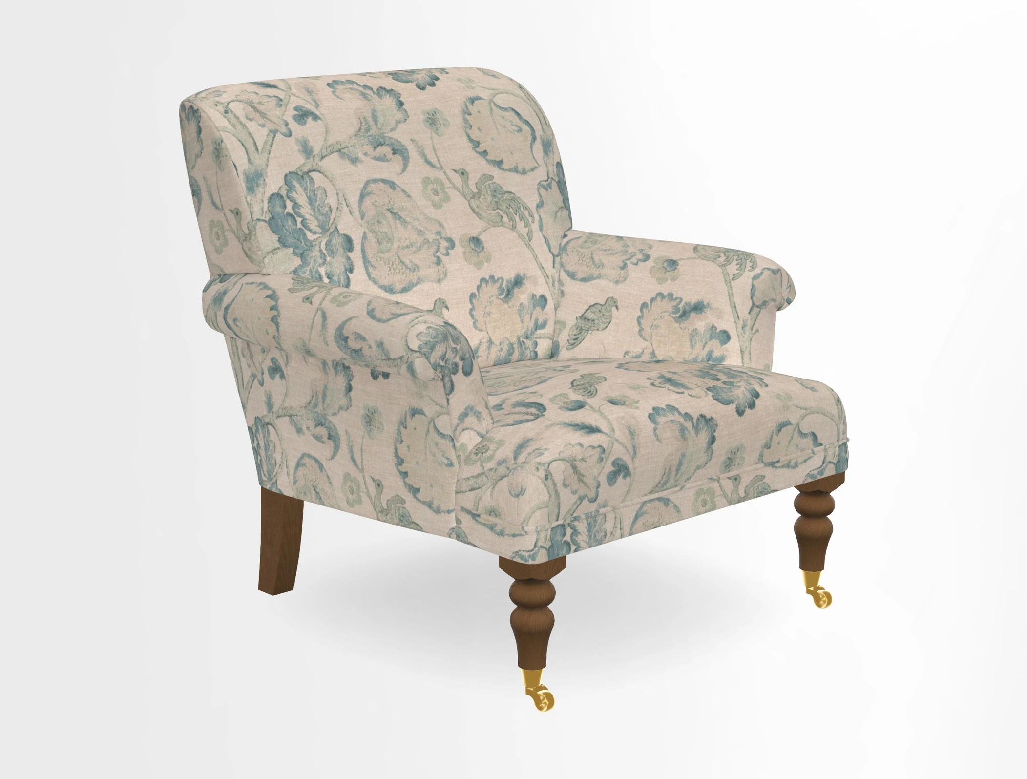 Midhurst Chair in Kirby Soho Burnt Orange & Mulberry Rustic Stripe Red Plum