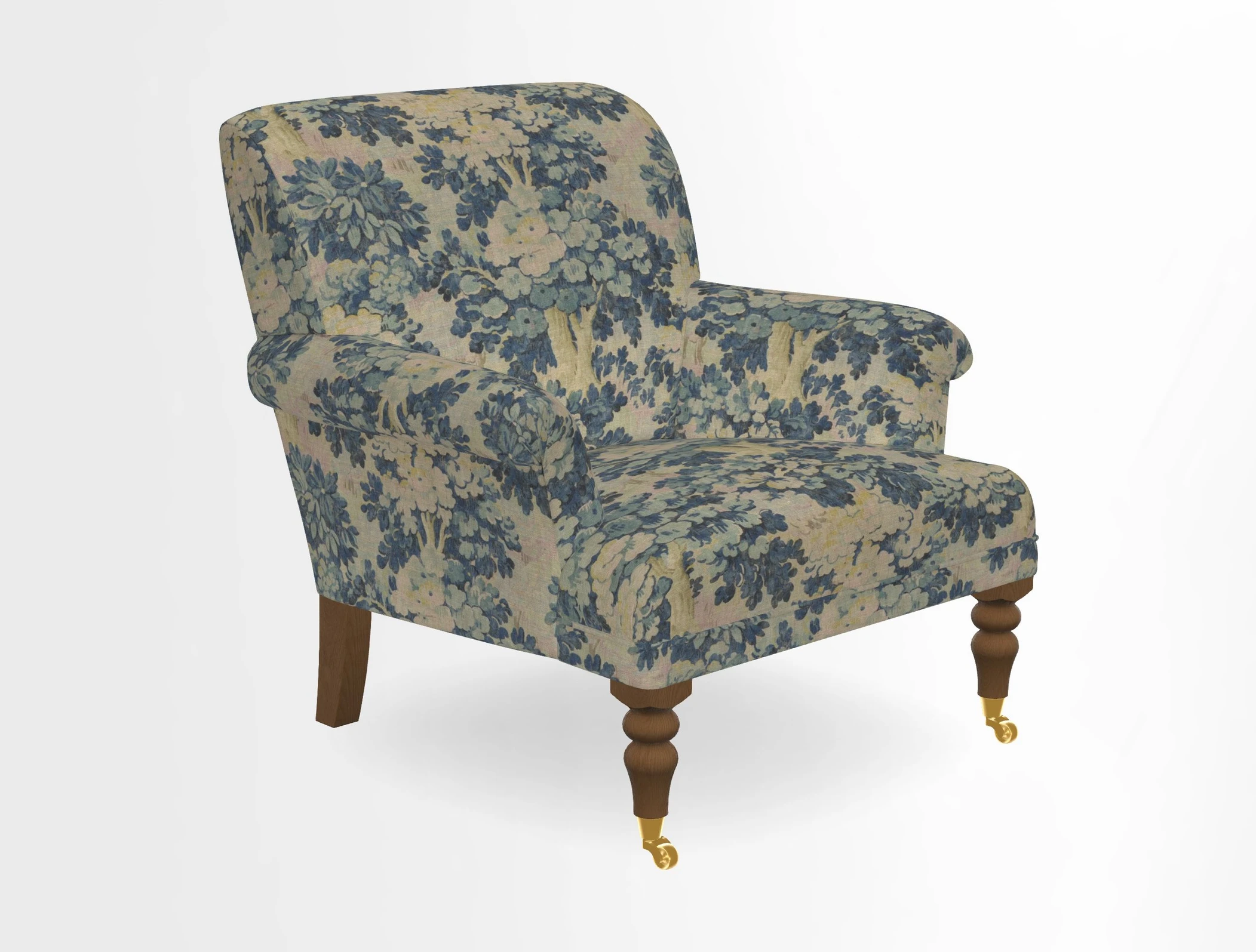 Midhurst Chair in Kirby Soho Burnt Orange & Mulberry Rustic Stripe Red Plum