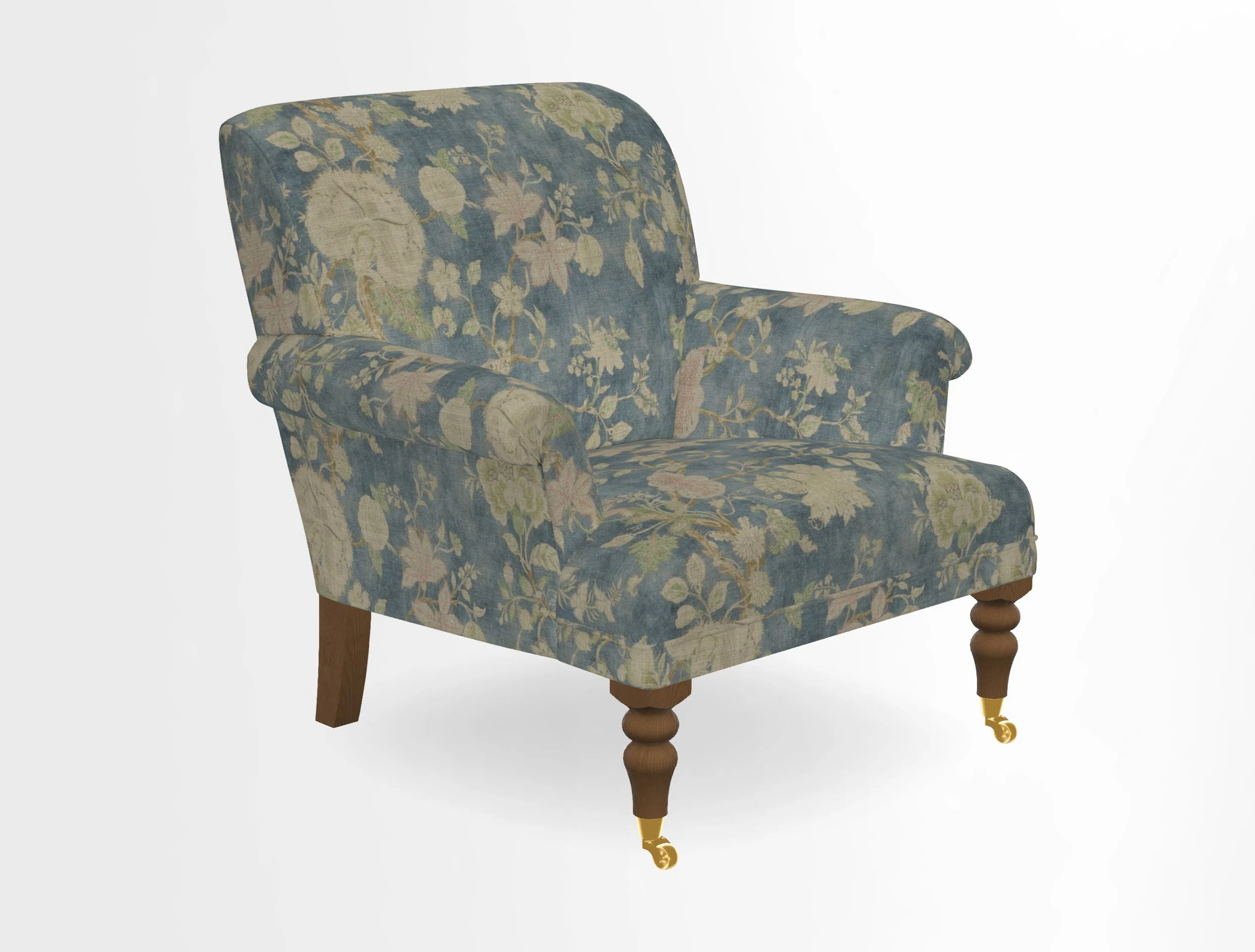 Midhurst Chair in Kirby Soho Burnt Orange & Mulberry Rustic Stripe Red Plum
