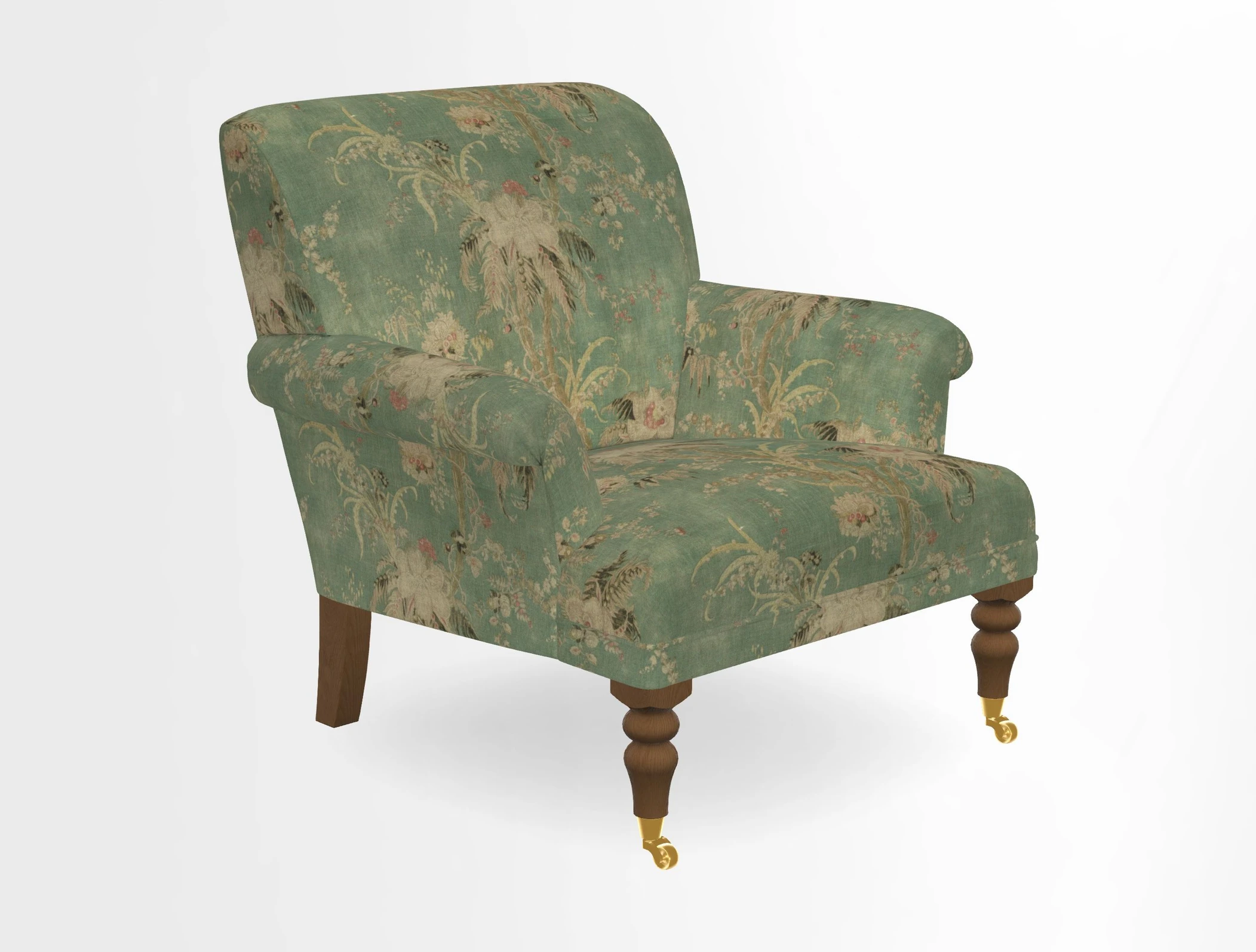 Midhurst Chair in Kirby Soho Burnt Orange & Mulberry Rustic Stripe Red Plum
