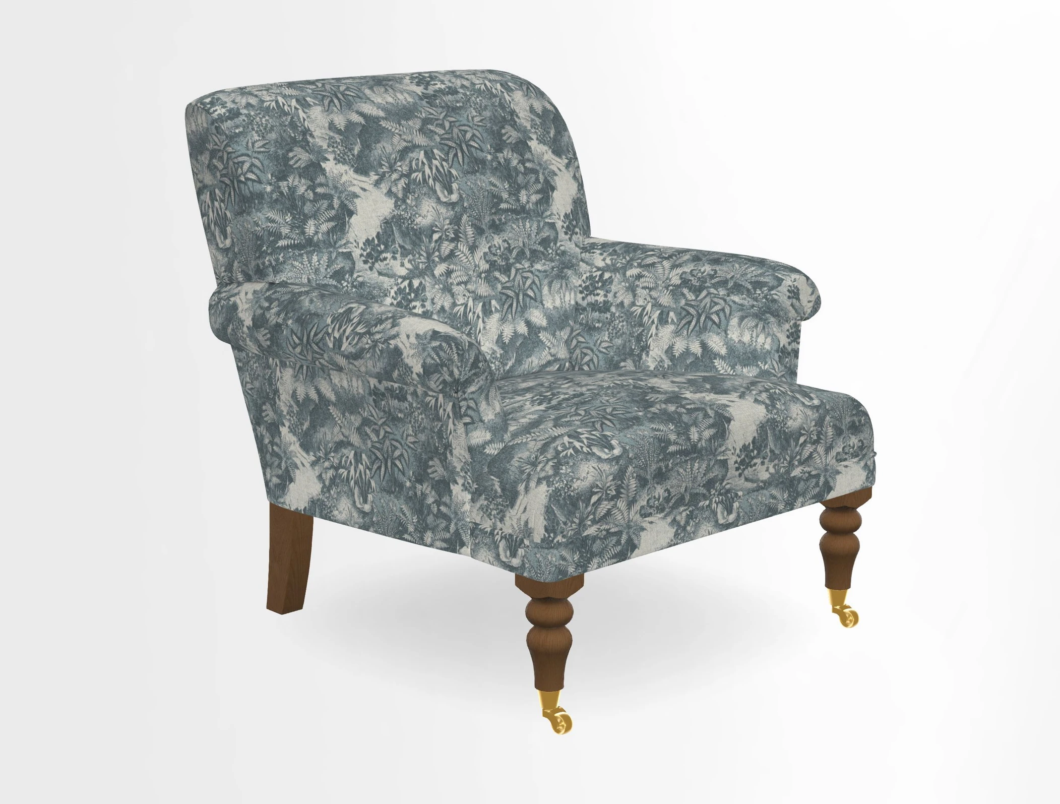 Midhurst Chair in Kirby Soho Burnt Orange & Mulberry Rustic Stripe Red Plum