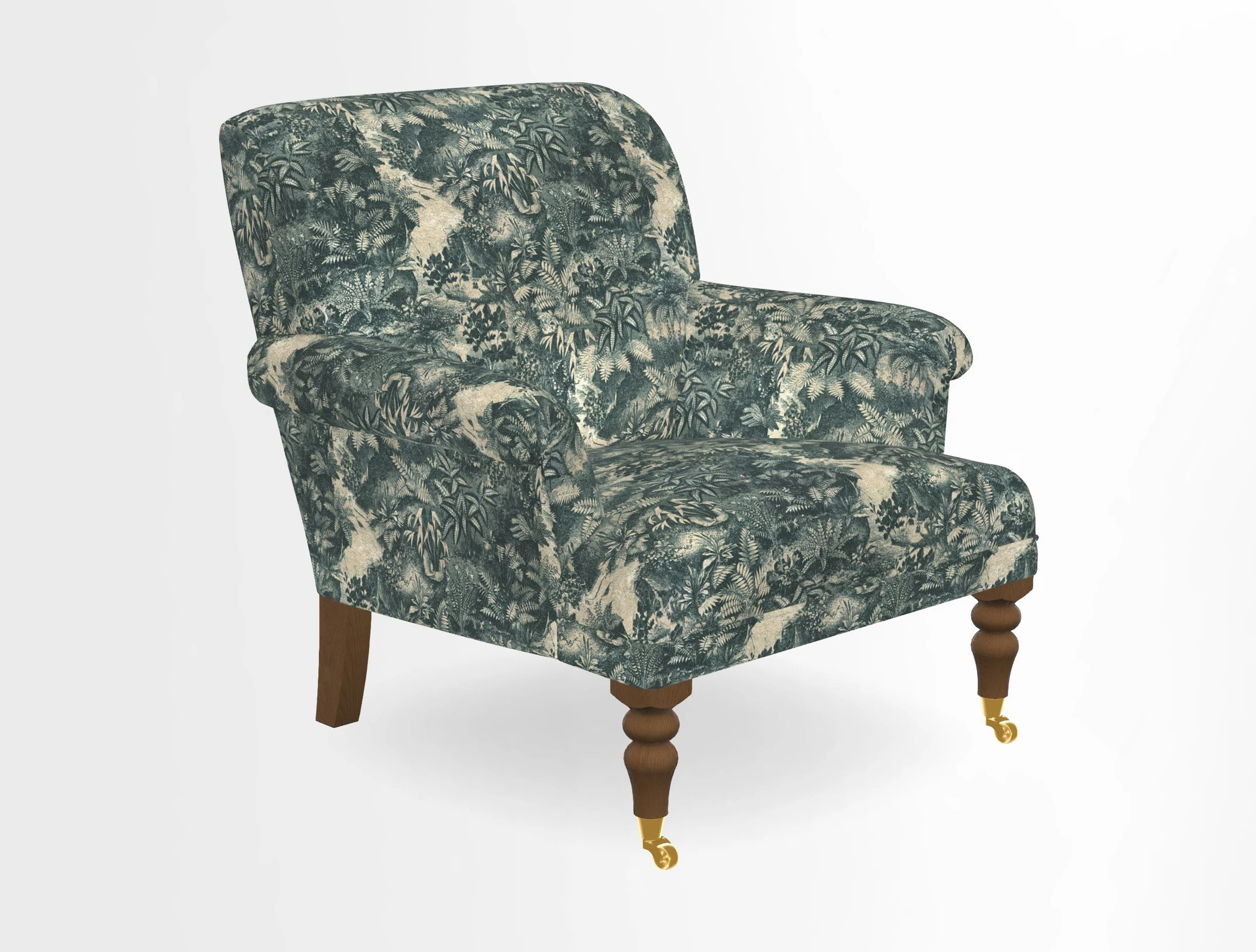 Midhurst Chair in Kirby Soho Burnt Orange & Mulberry Rustic Stripe Red Plum