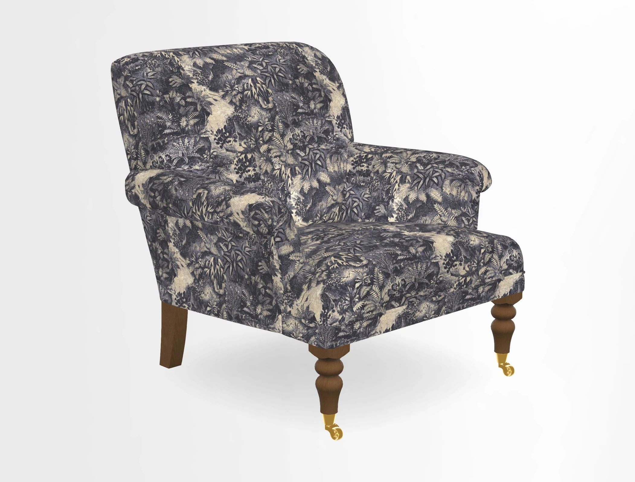 Midhurst Chair in Kirby Soho Burnt Orange & Mulberry Rustic Stripe Red Plum