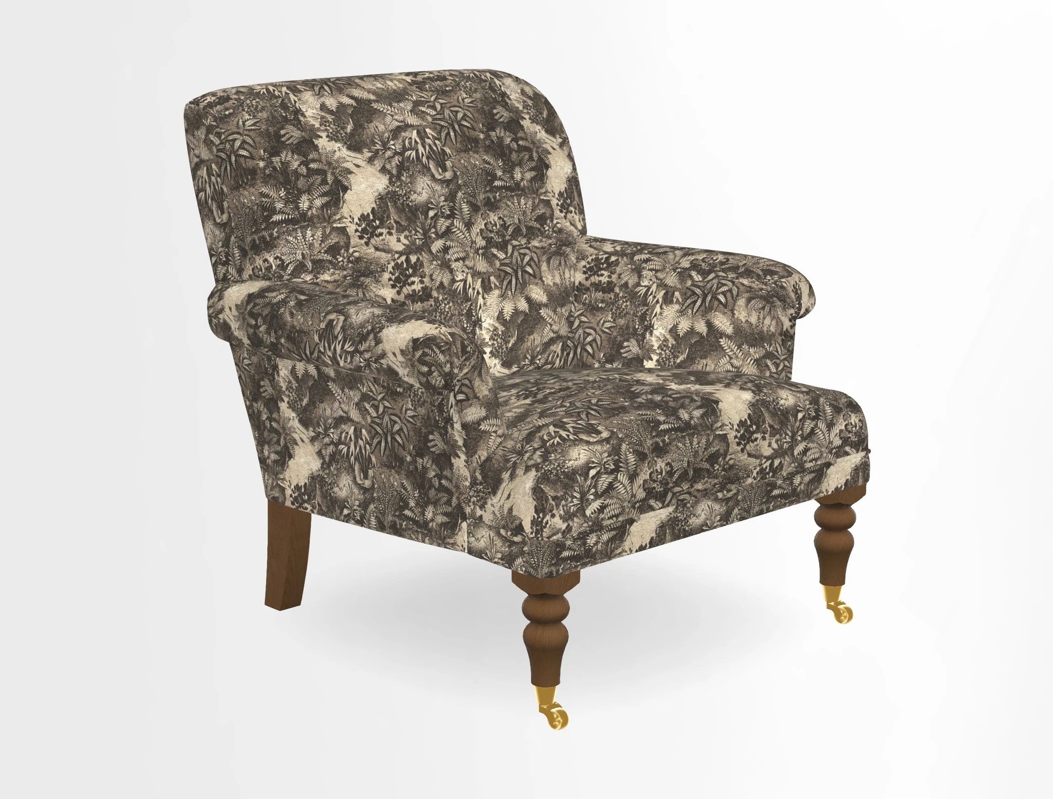 Midhurst Chair in Kirby Soho Burnt Orange & Mulberry Rustic Stripe Red Plum