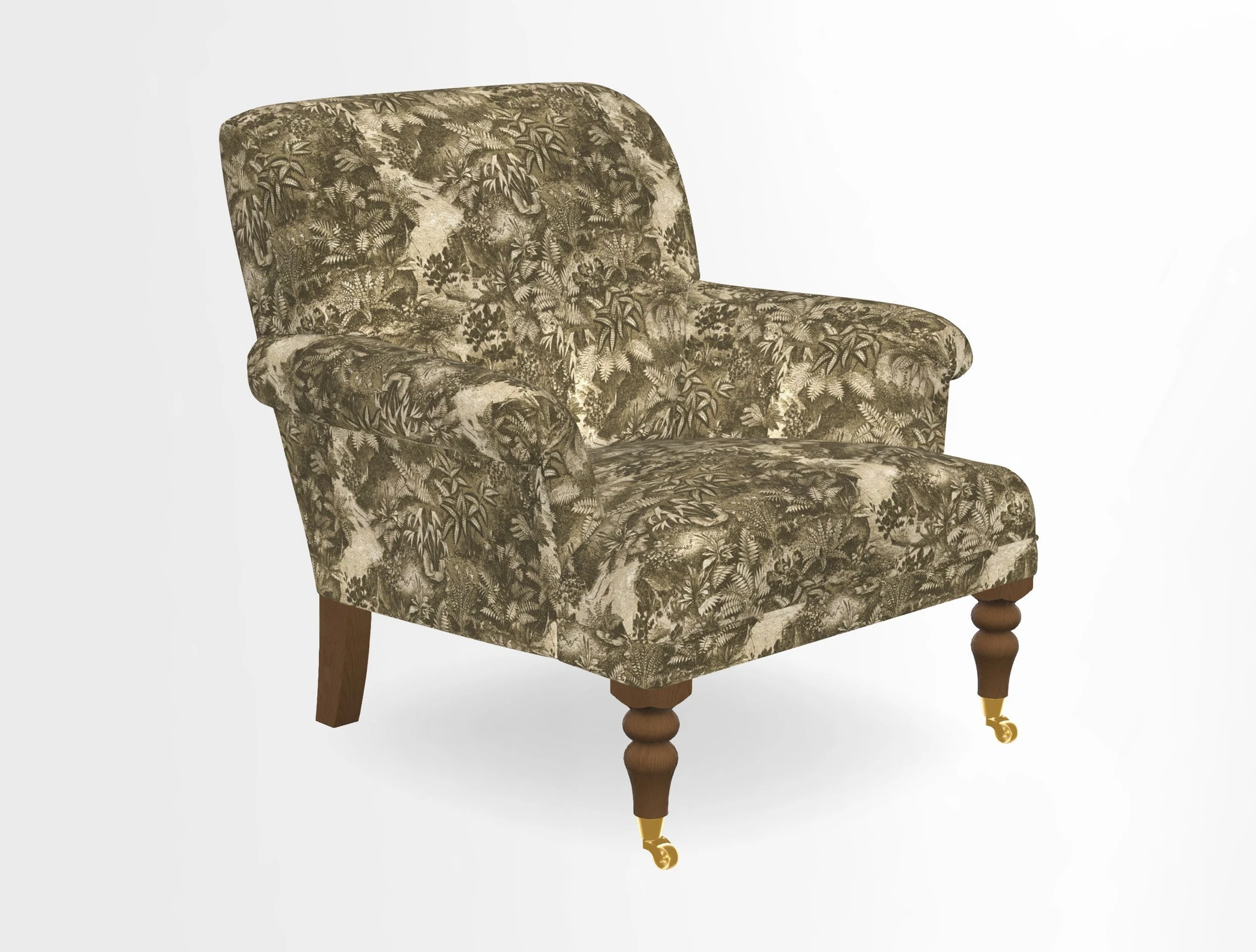 Midhurst Chair in Kirby Soho Burnt Orange & Mulberry Rustic Stripe Red Plum
