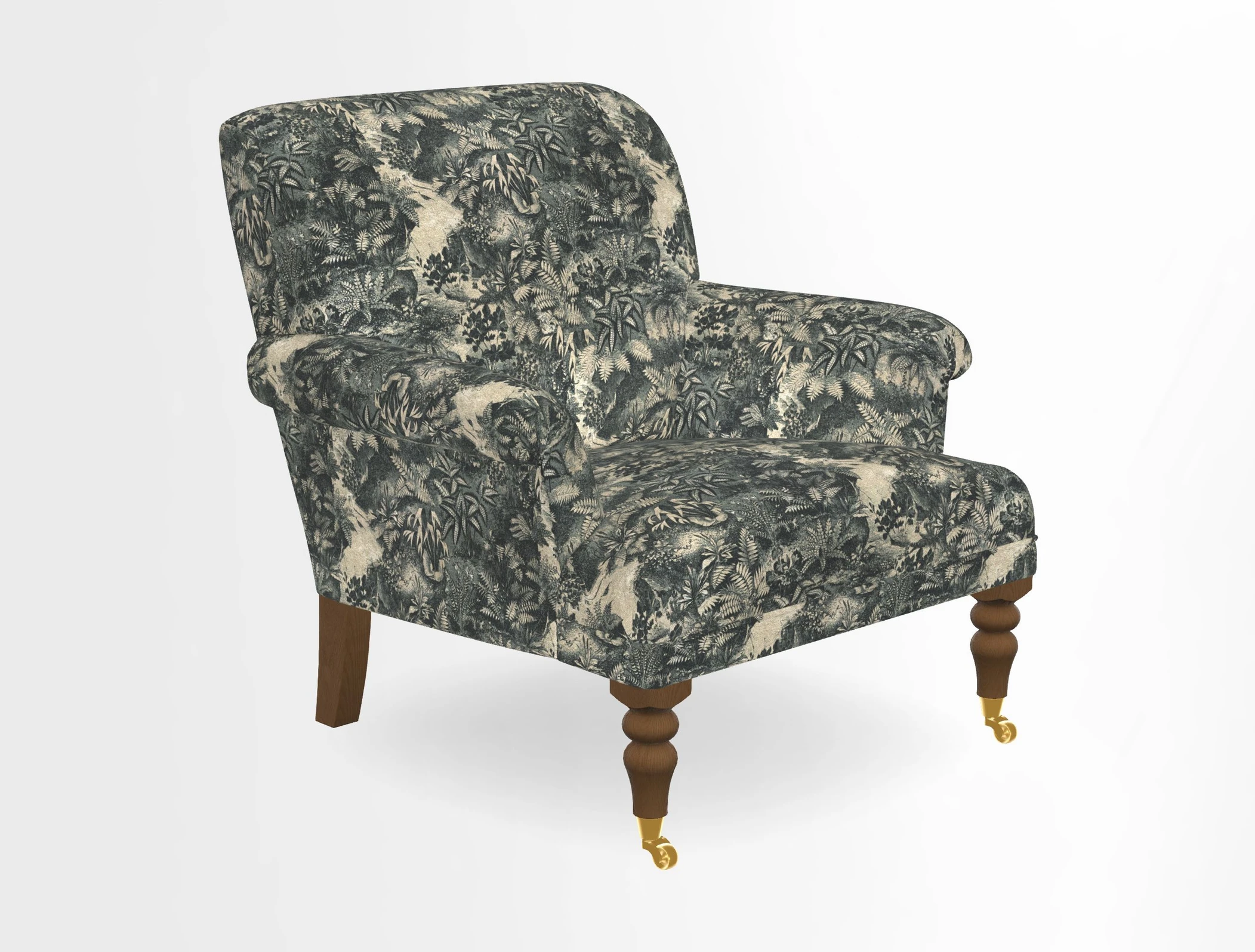 Midhurst Chair in Kirby Soho Burnt Orange & Mulberry Rustic Stripe Red Plum