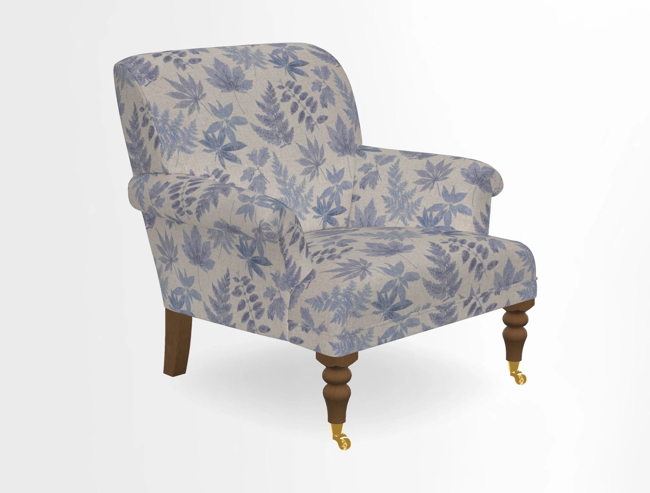 Midhurst Chair in Kirby Soho Burnt Orange & Mulberry Rustic Stripe Red Plum