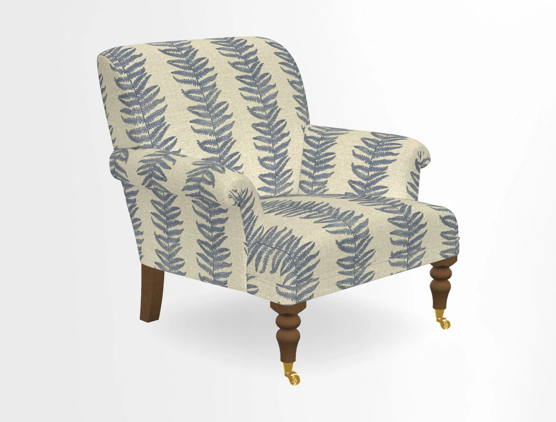 Midhurst Chair in Kirby Soho Burnt Orange & Mulberry Rustic Stripe Red Plum