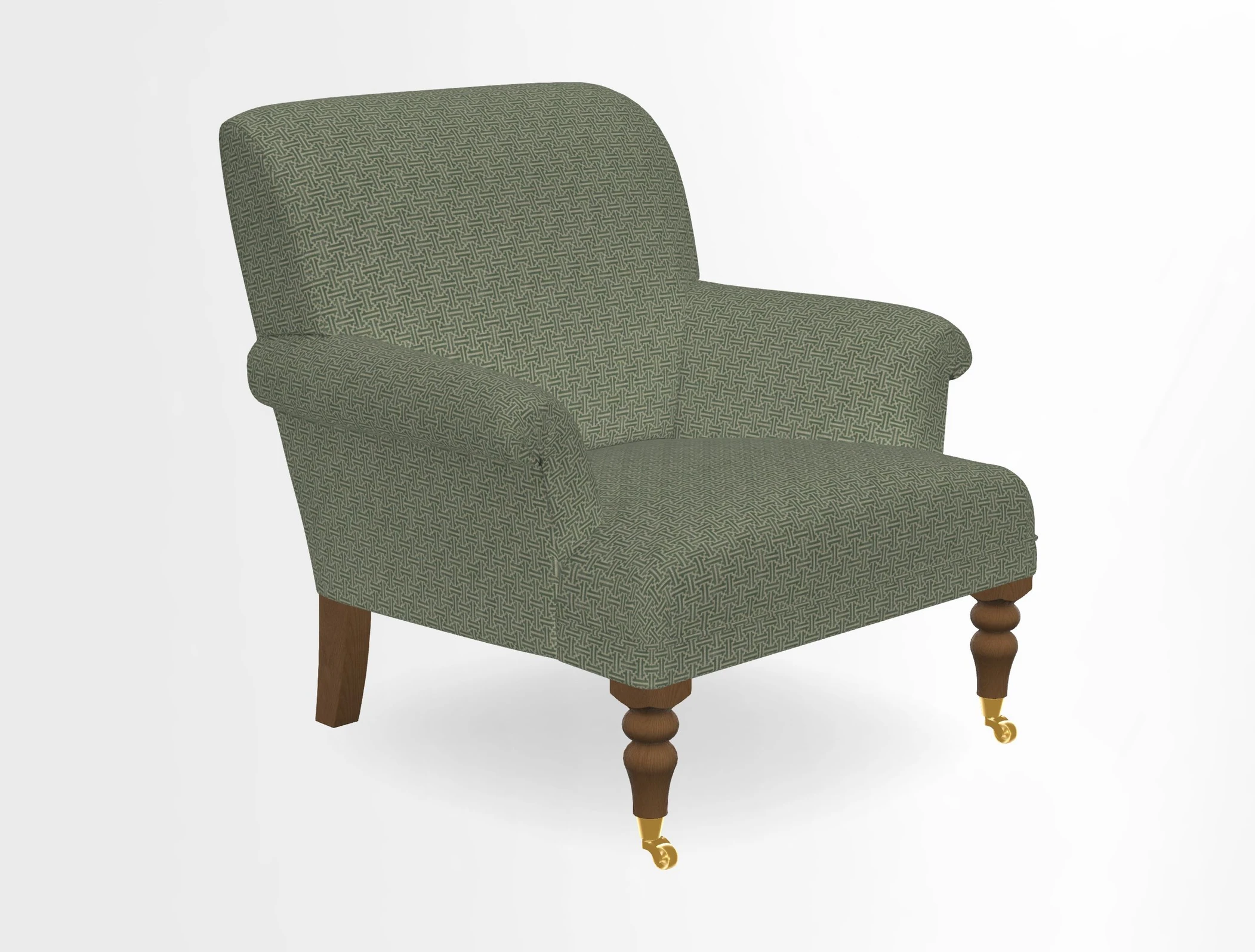 Midhurst Chair in Kirby Soho Burnt Orange & Mulberry Rustic Stripe Red Plum