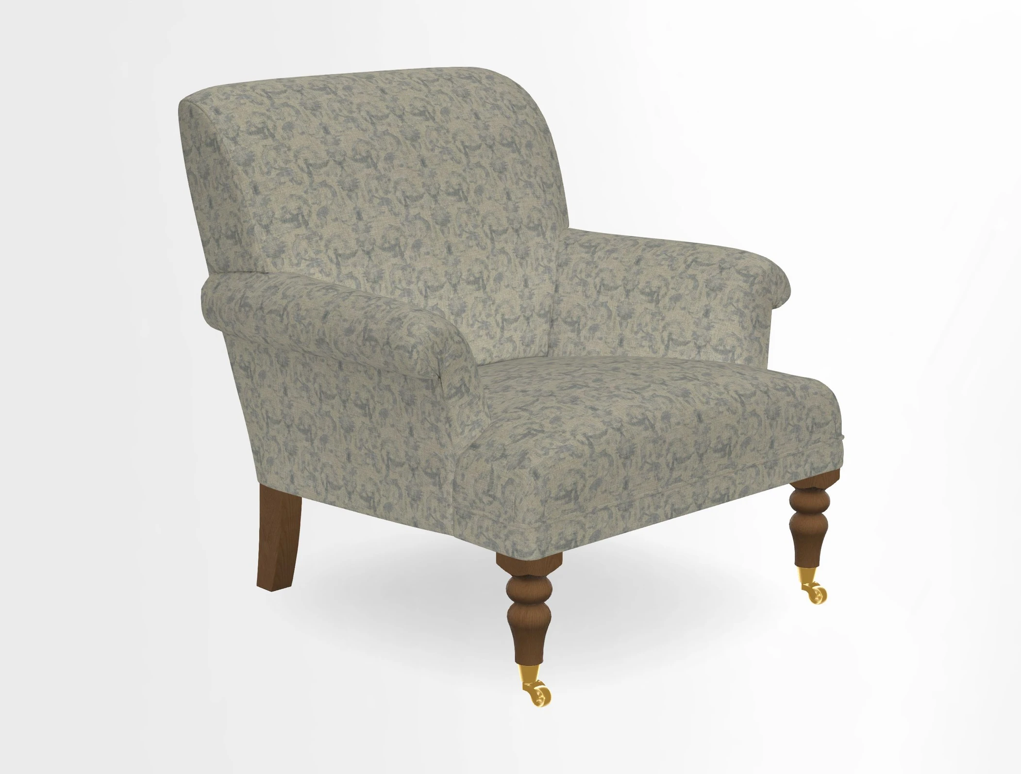 Midhurst Chair in Kirby Soho Burnt Orange & Mulberry Rustic Stripe Red Plum