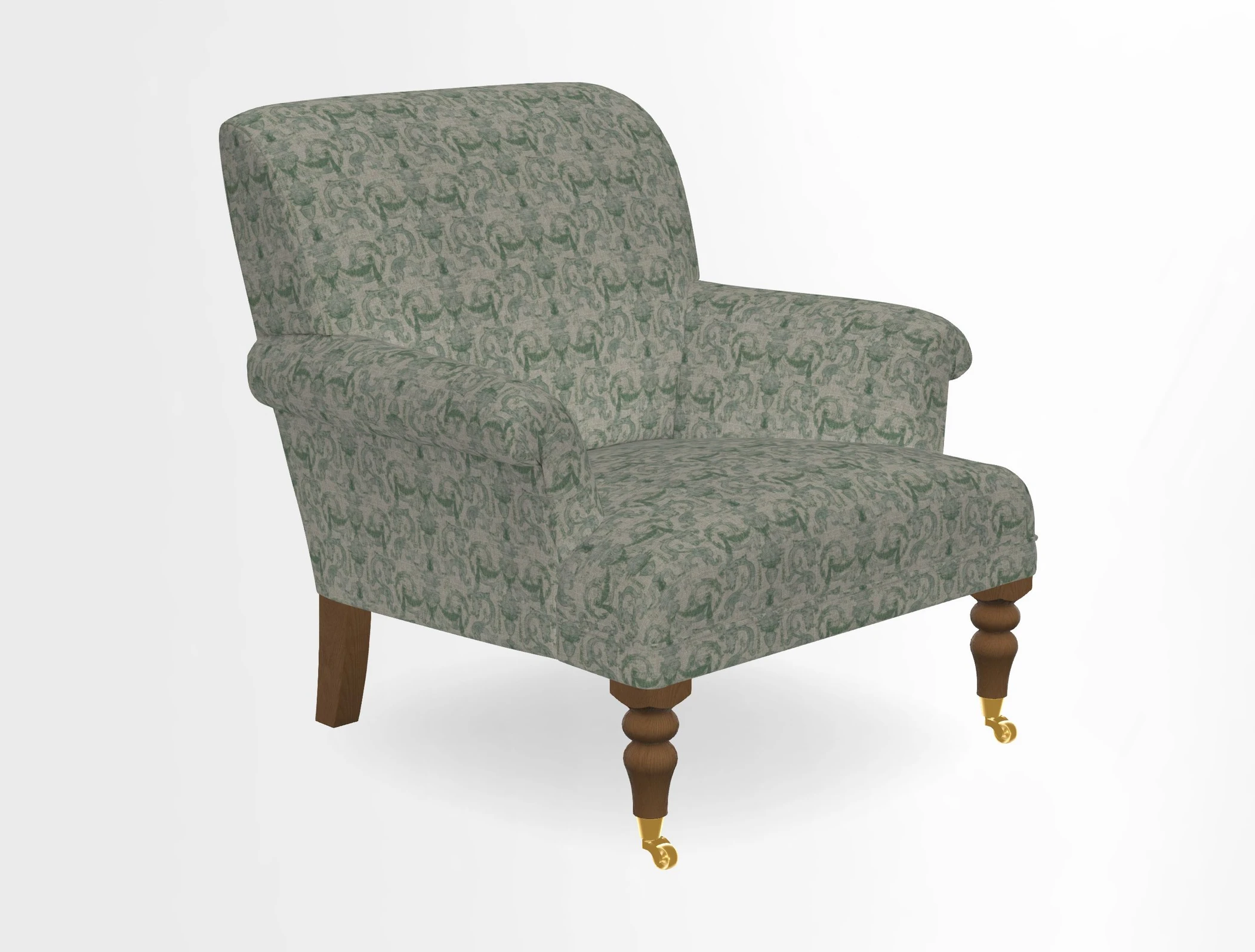 Midhurst Chair in Kirby Soho Burnt Orange & Mulberry Rustic Stripe Red Plum