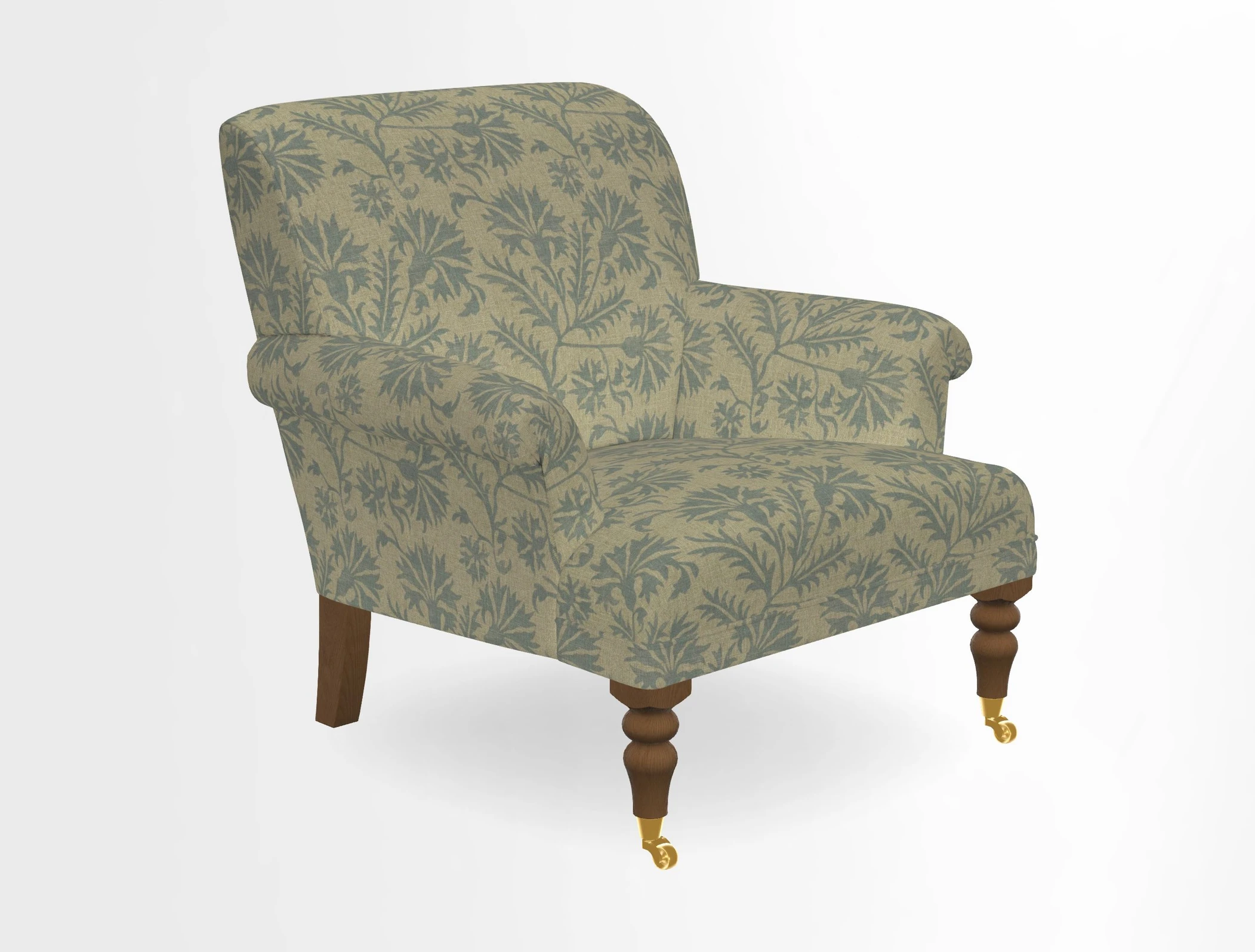 Midhurst Chair in Kirby Soho Burnt Orange & Mulberry Rustic Stripe Red Plum