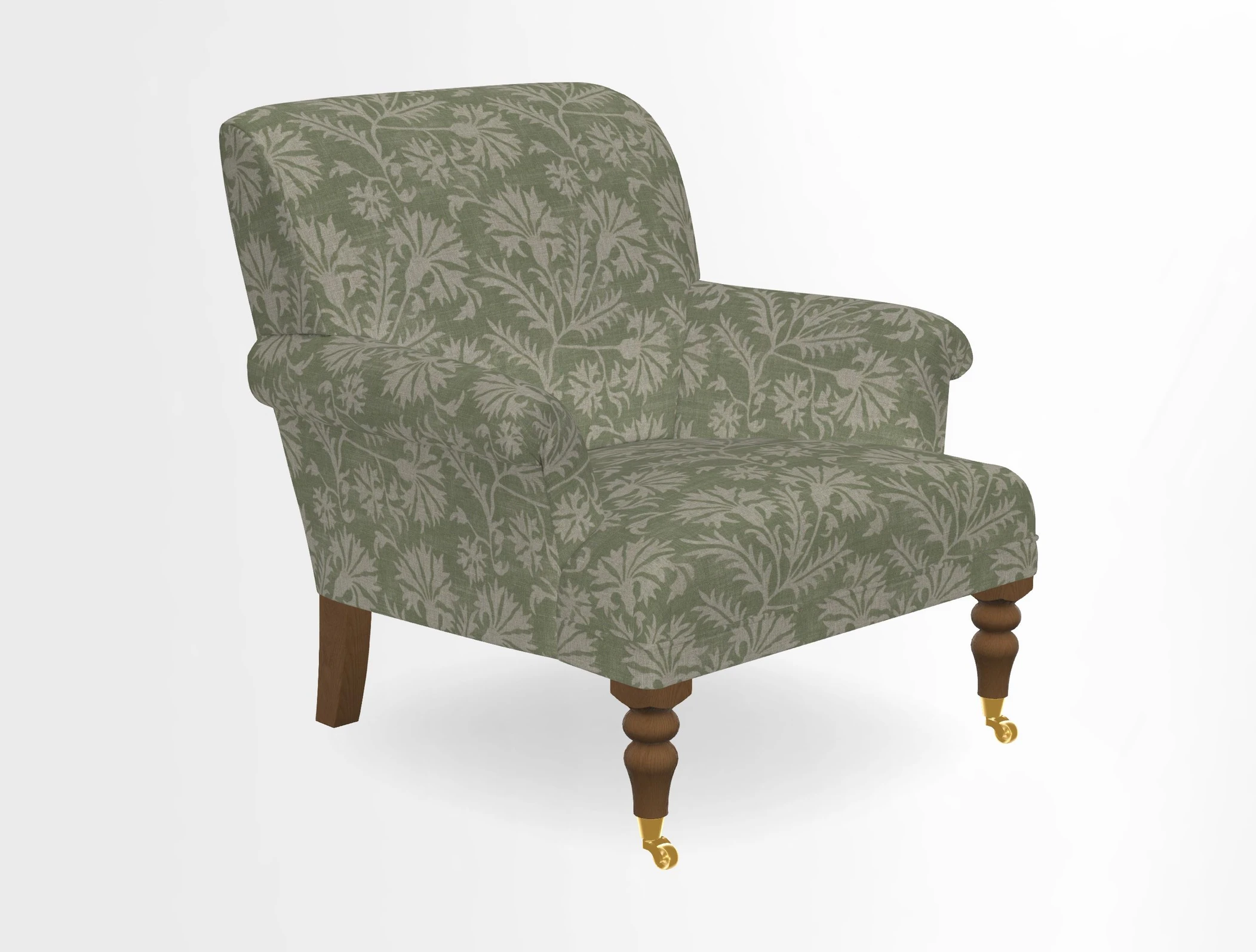 Midhurst Chair in Kirby Soho Burnt Orange & Mulberry Rustic Stripe Red Plum