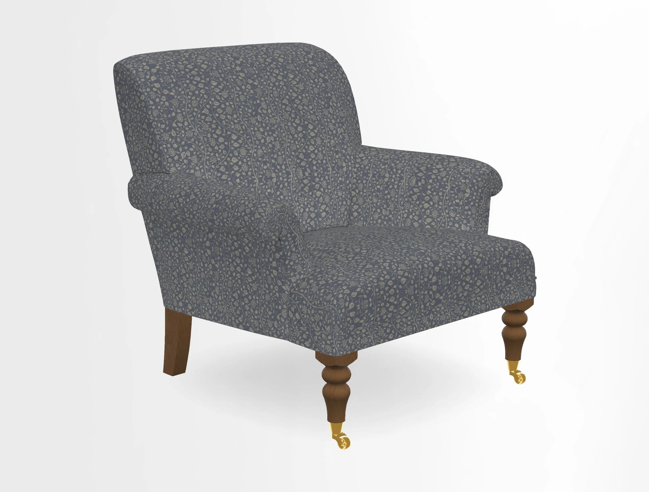 Midhurst Chair in Kirby Soho Burnt Orange & Mulberry Rustic Stripe Red Plum