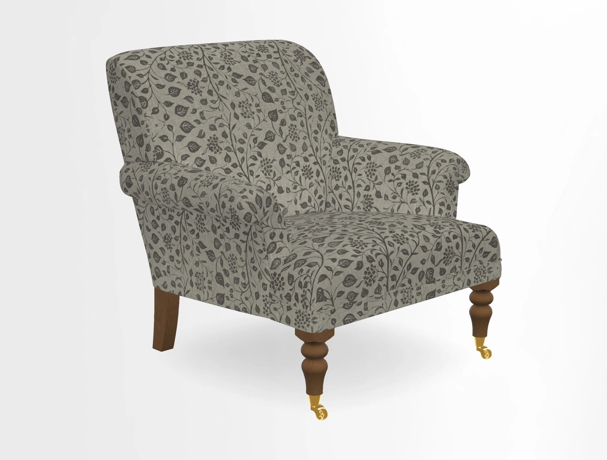 Midhurst Chair in Kirby Soho Burnt Orange & Mulberry Rustic Stripe Red Plum