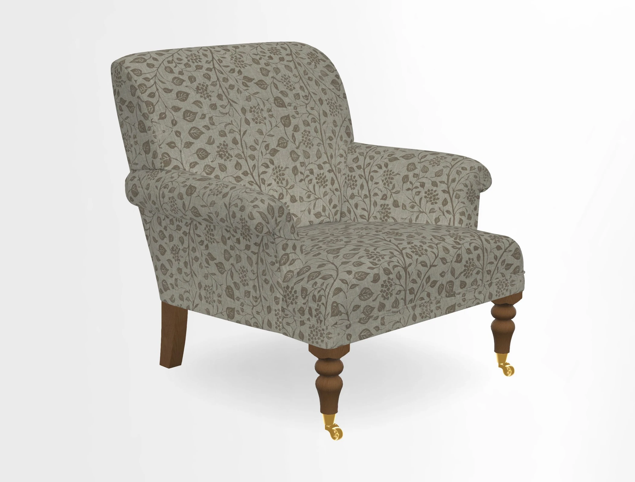 Midhurst Chair in Kirby Soho Burnt Orange & Mulberry Rustic Stripe Red Plum