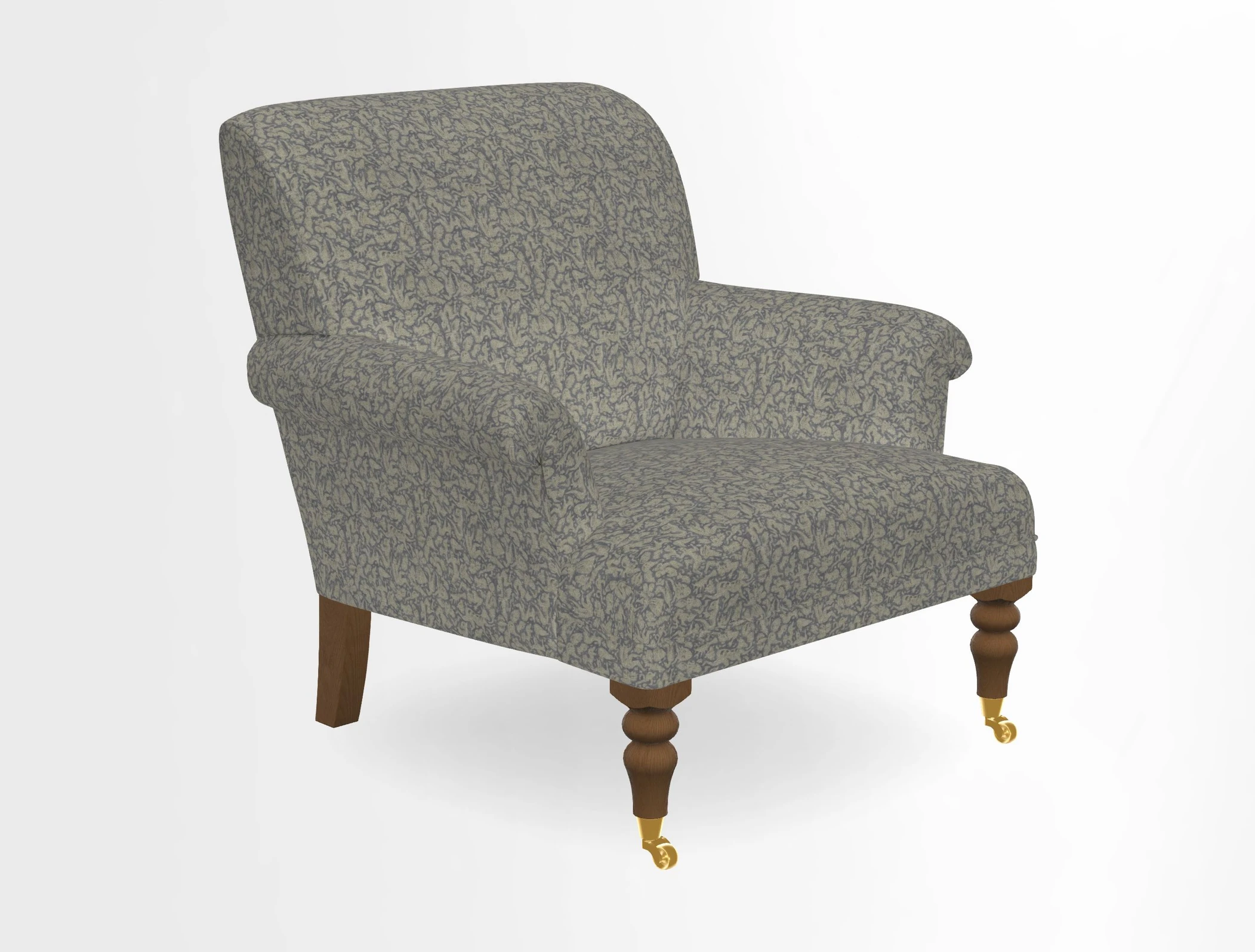 Midhurst Chair in Kirby Soho Burnt Orange & Mulberry Rustic Stripe Red Plum