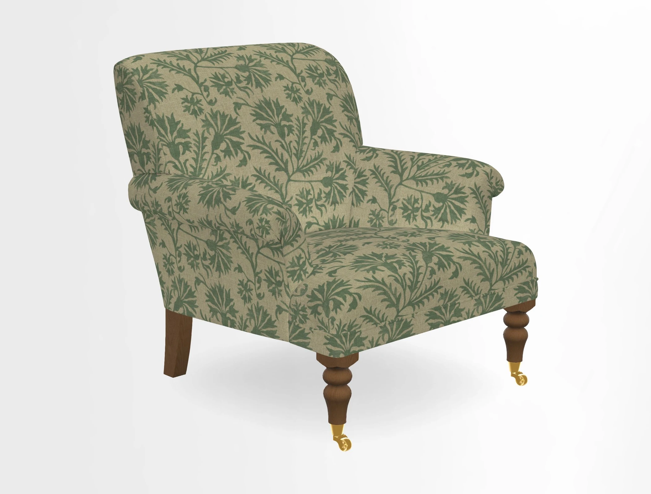 Midhurst Chair in Kirby Soho Burnt Orange & Mulberry Rustic Stripe Red Plum