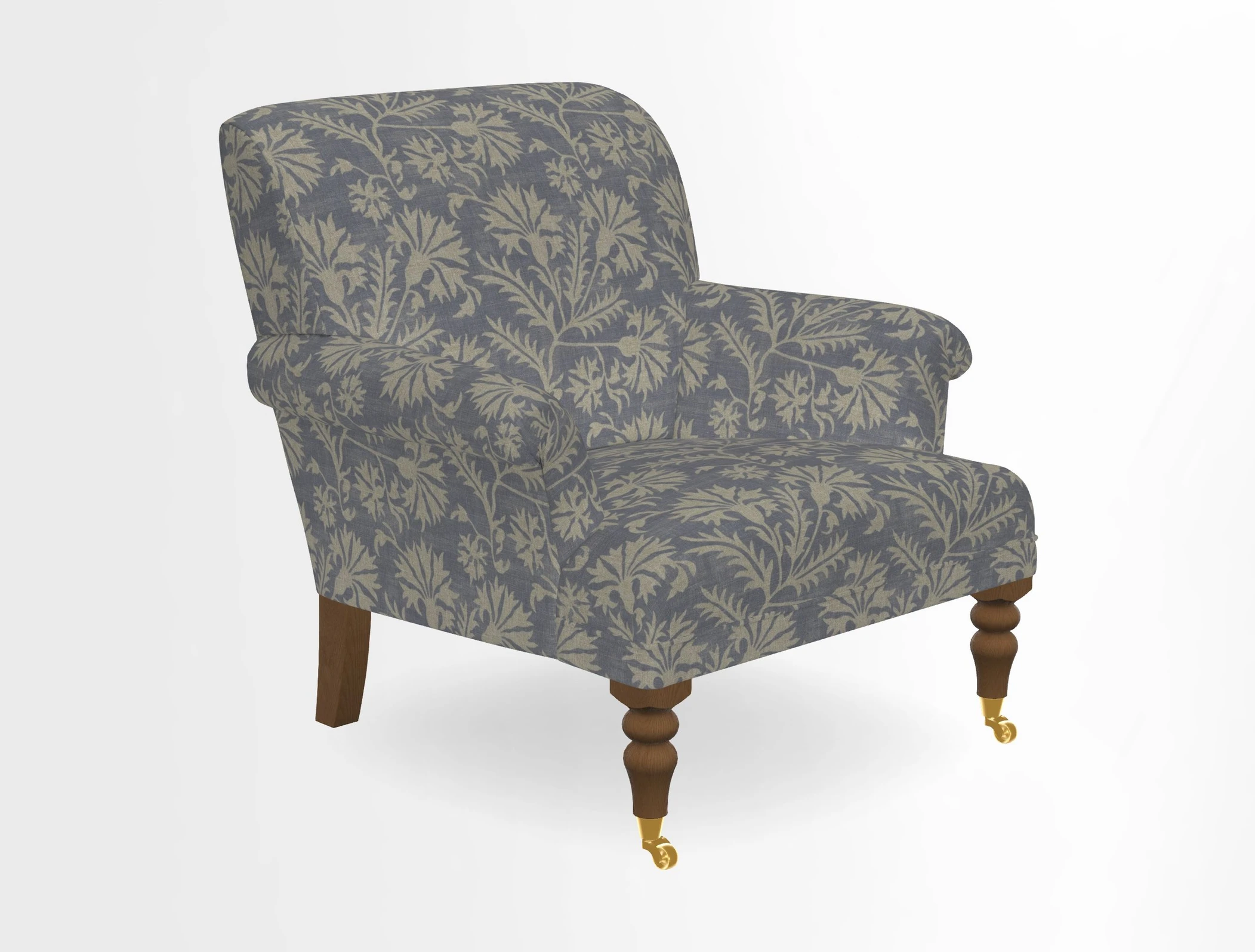 Midhurst Chair in Kirby Soho Burnt Orange & Mulberry Rustic Stripe Red Plum