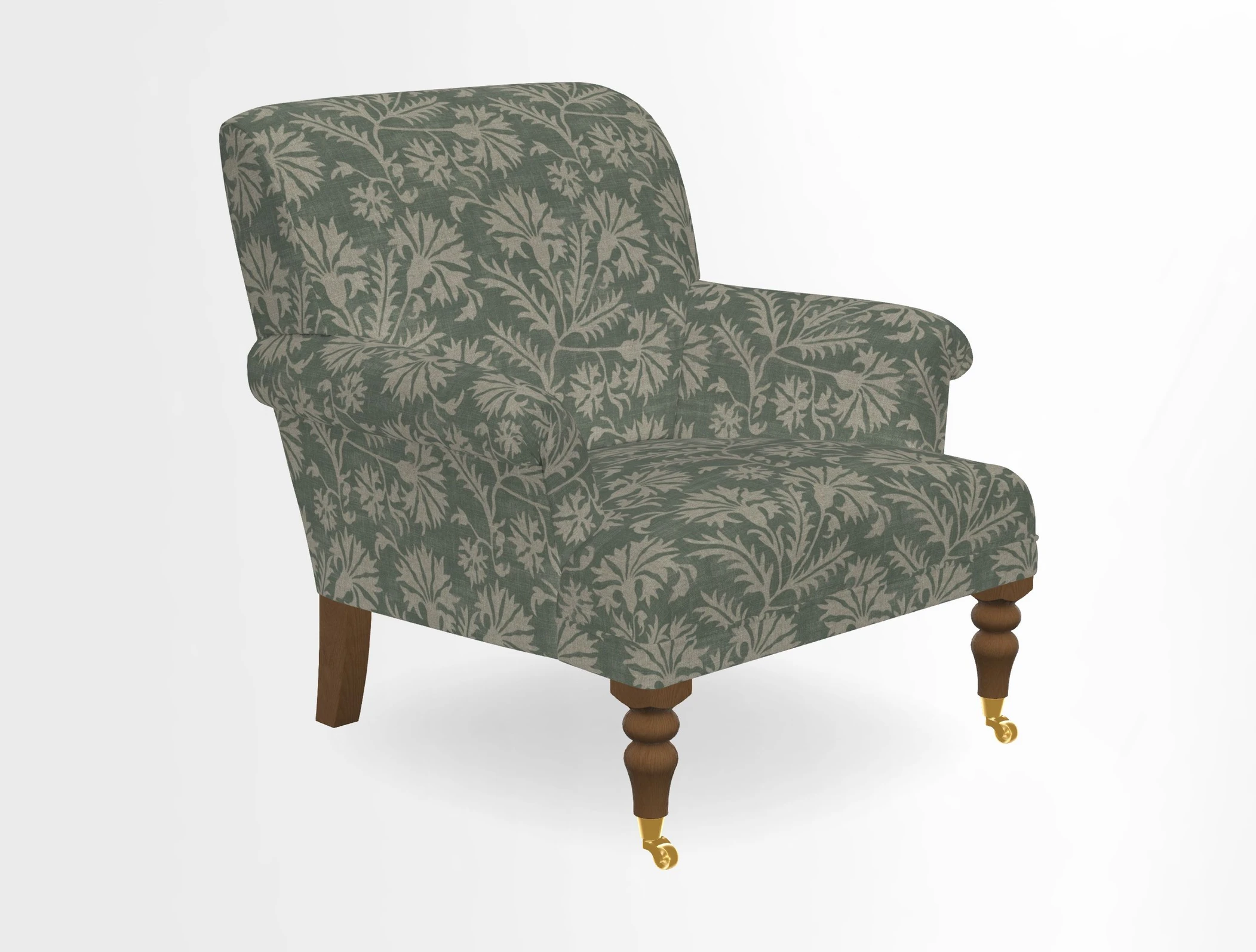 Midhurst Chair in Kirby Soho Burnt Orange & Mulberry Rustic Stripe Red Plum