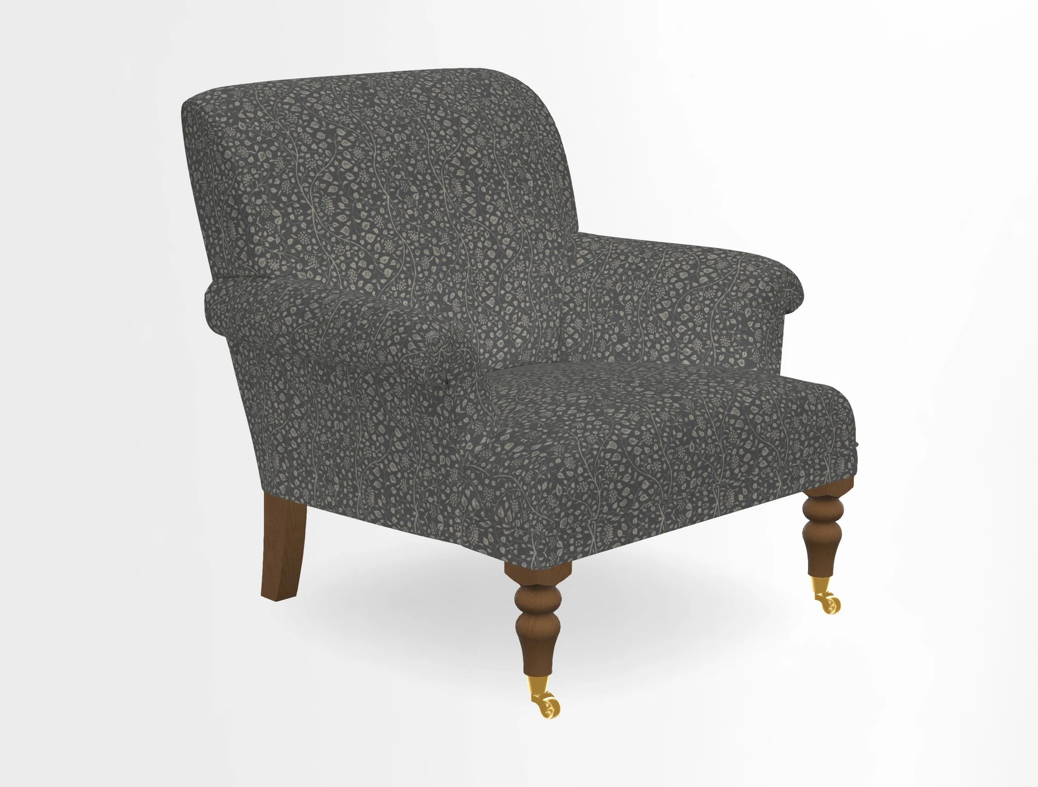 Midhurst Chair in Kirby Soho Burnt Orange & Mulberry Rustic Stripe Red Plum