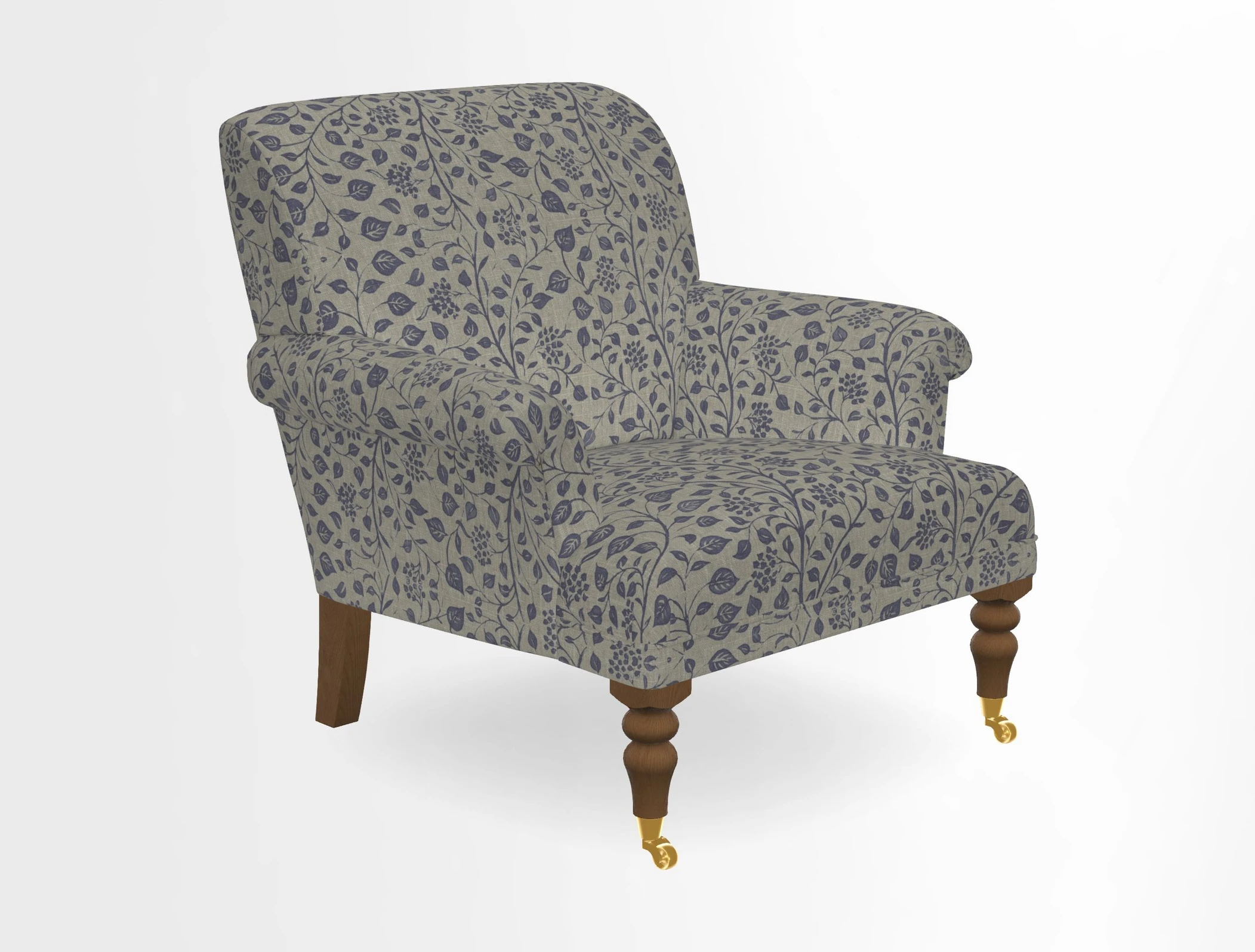 Midhurst Chair in Kirby Soho Burnt Orange & Mulberry Rustic Stripe Red Plum