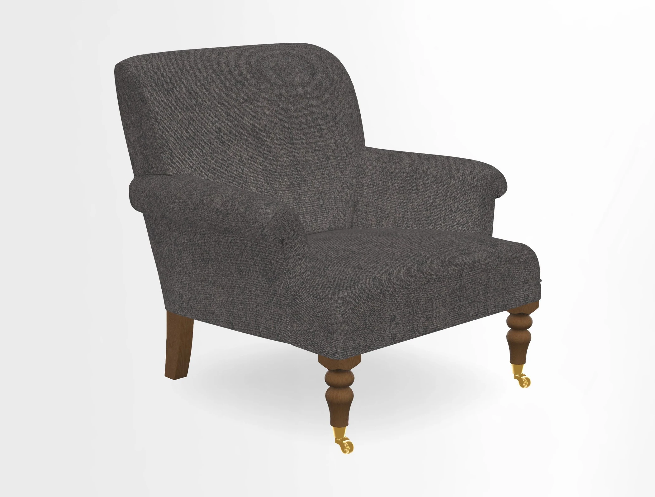 Midhurst Chair in Kirby Soho Burnt Orange & Mulberry Rustic Stripe Red Plum