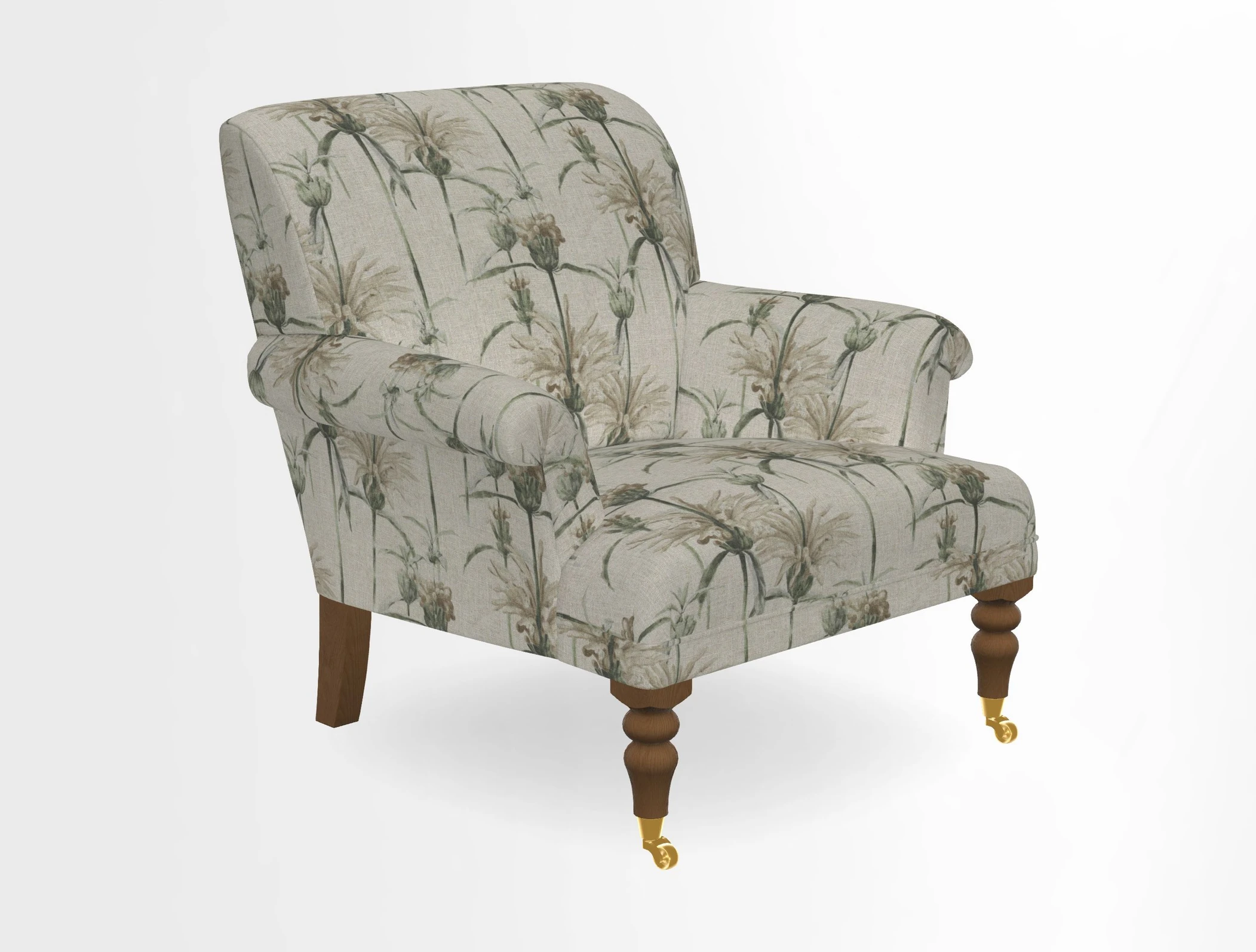Midhurst Chair in Kirby Soho Burnt Orange & Mulberry Rustic Stripe Red Plum