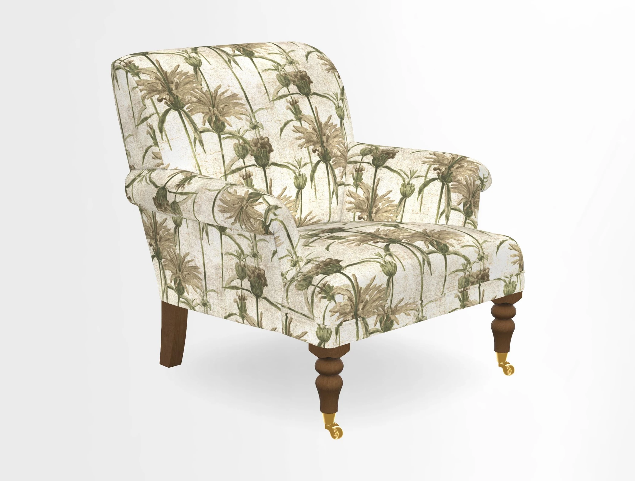 Midhurst Chair in Kirby Soho Burnt Orange & Mulberry Rustic Stripe Red Plum