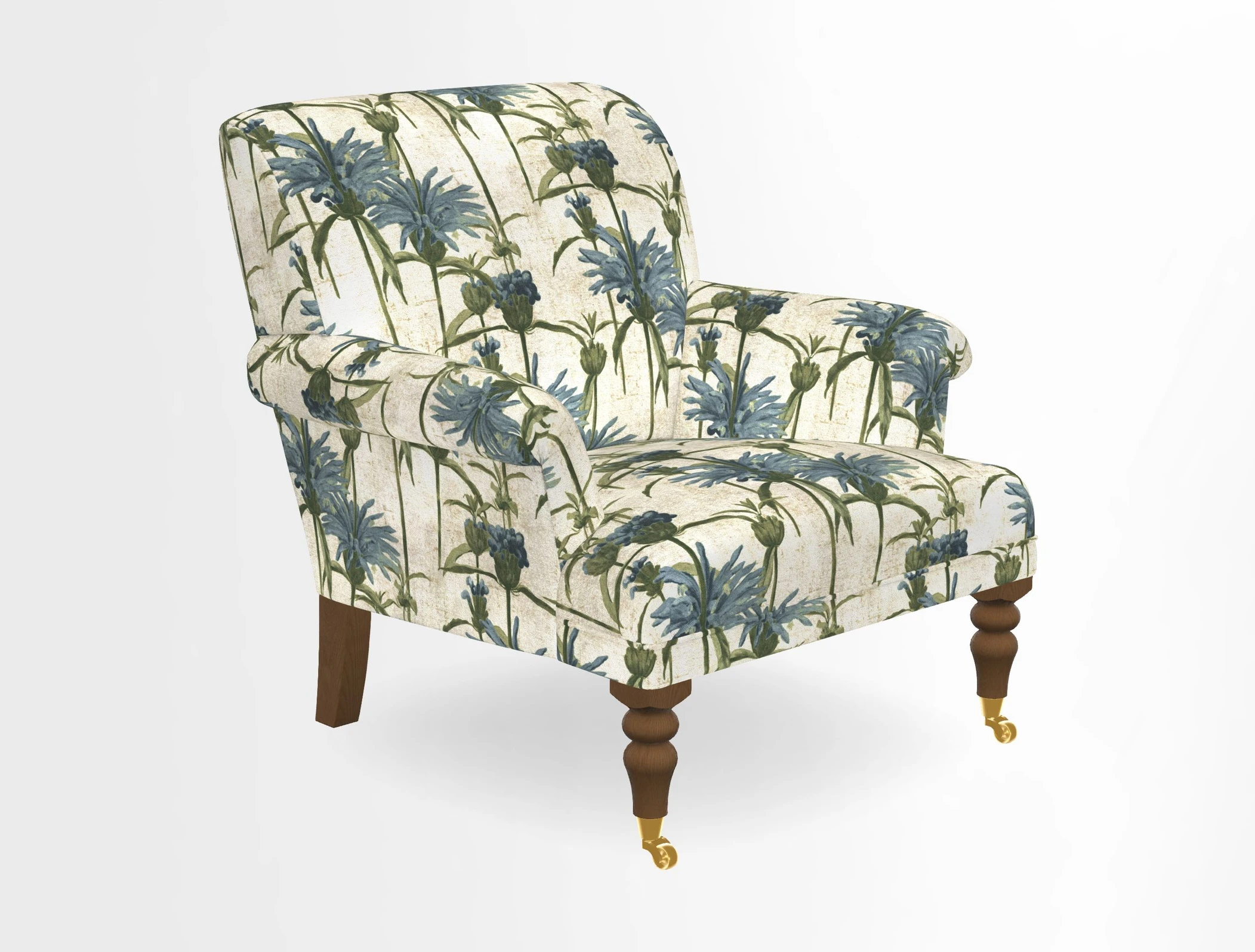 Midhurst Chair in Kirby Soho Burnt Orange & Mulberry Rustic Stripe Red Plum