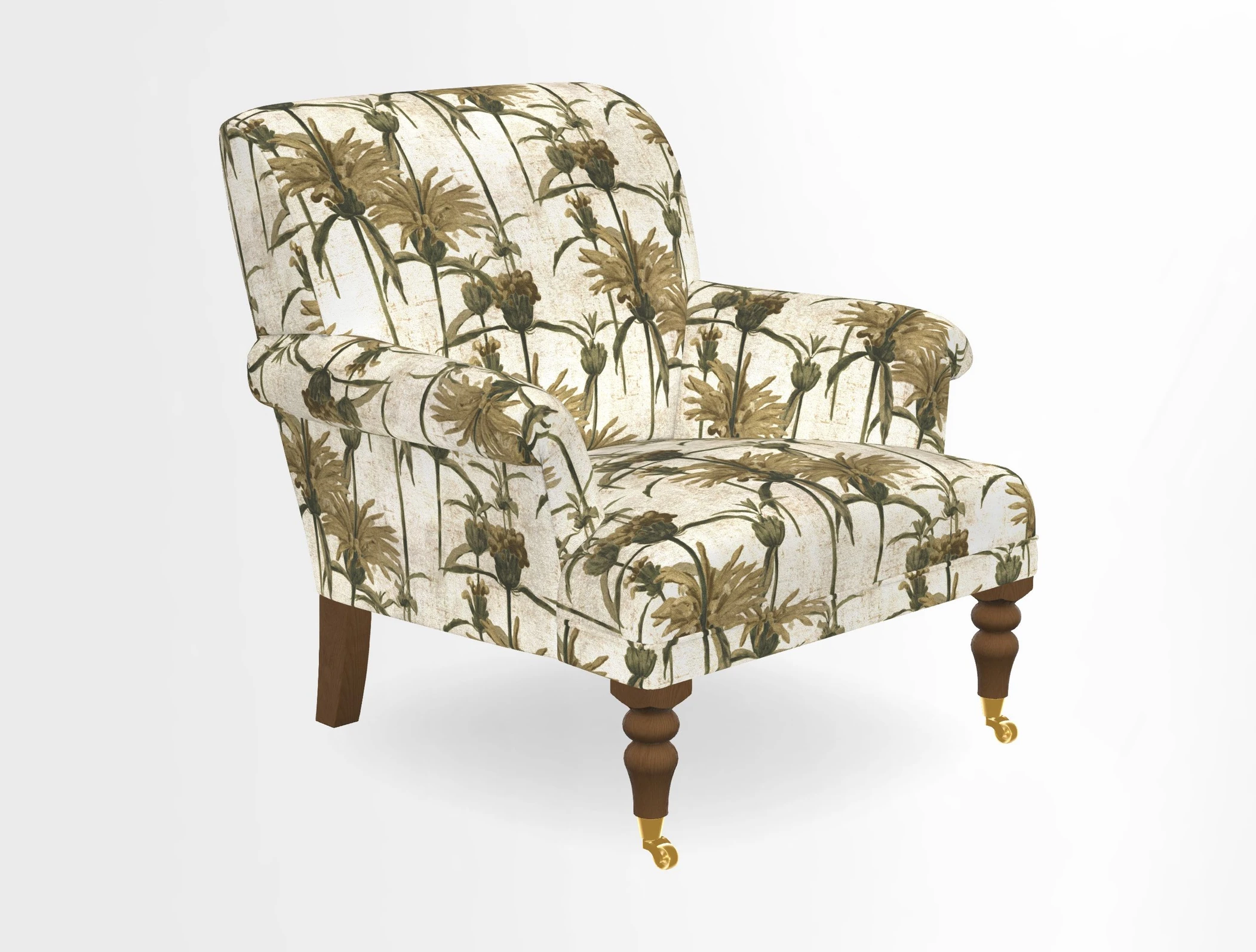 Midhurst Chair in Kirby Soho Burnt Orange & Mulberry Rustic Stripe Red Plum