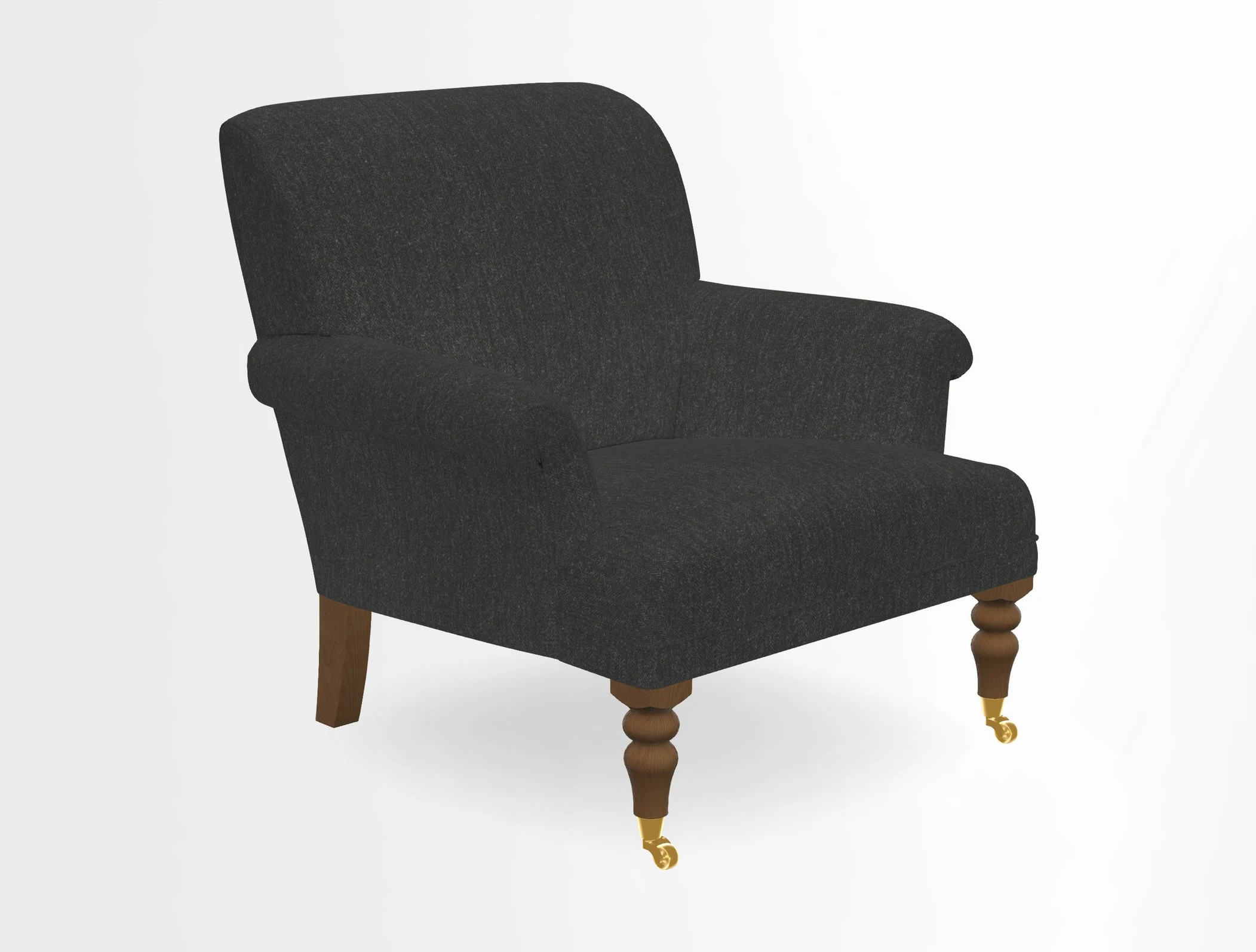 Midhurst Chair in Kirby Soho Burnt Orange & Mulberry Rustic Stripe Red Plum
