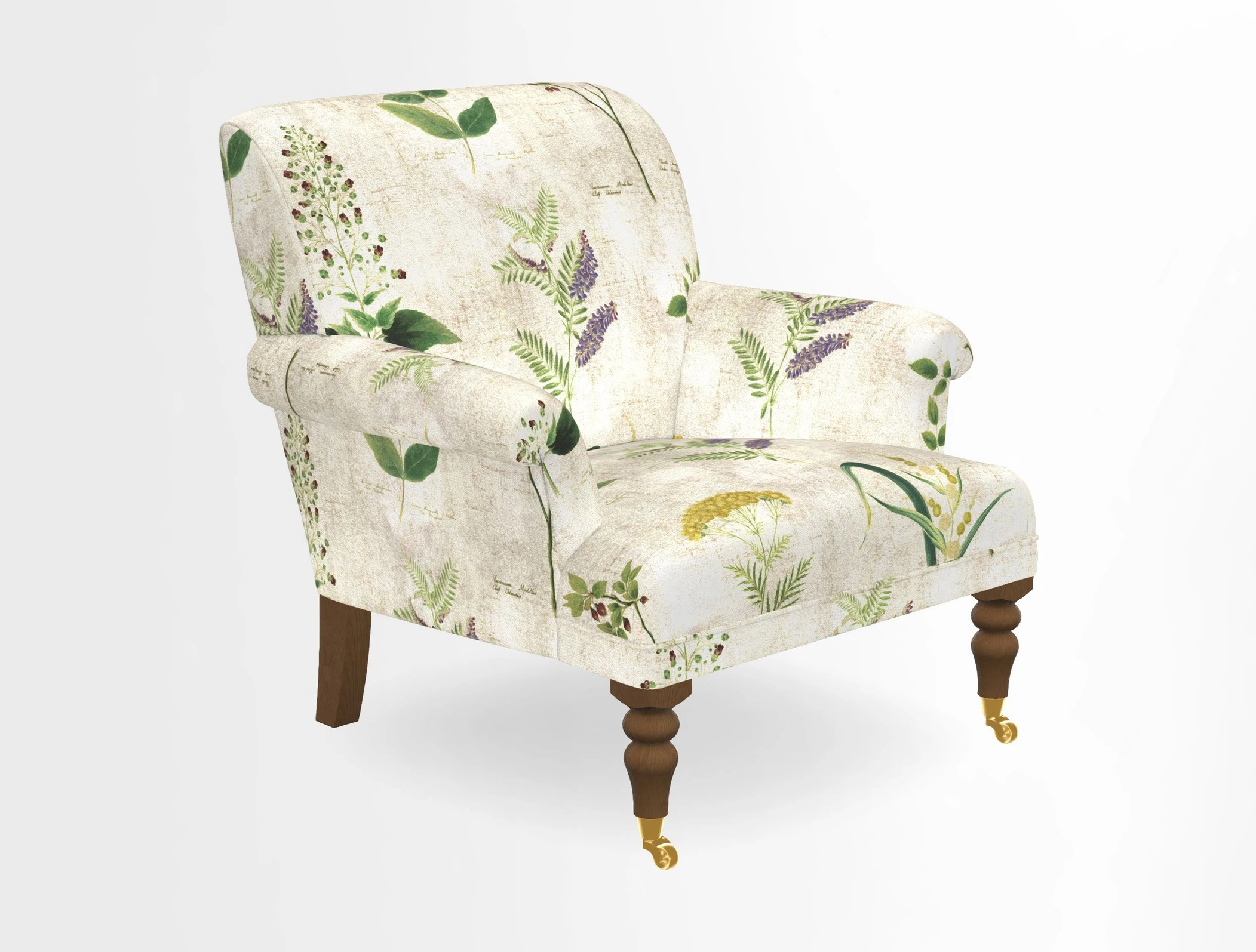 Midhurst Chair in Kirby Soho Burnt Orange & Mulberry Rustic Stripe Red Plum