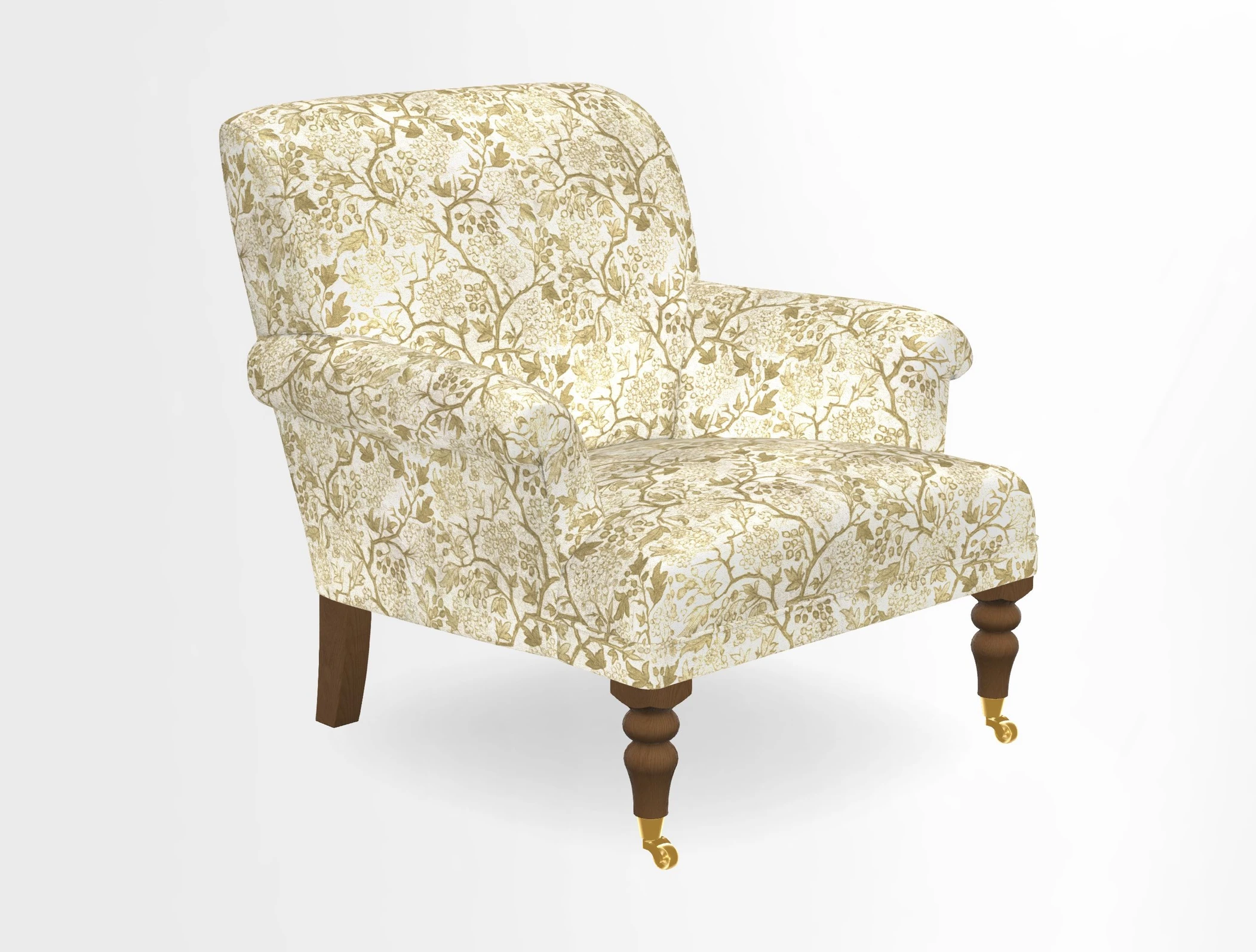 Midhurst Chair in Kirby Soho Burnt Orange & Mulberry Rustic Stripe Red Plum