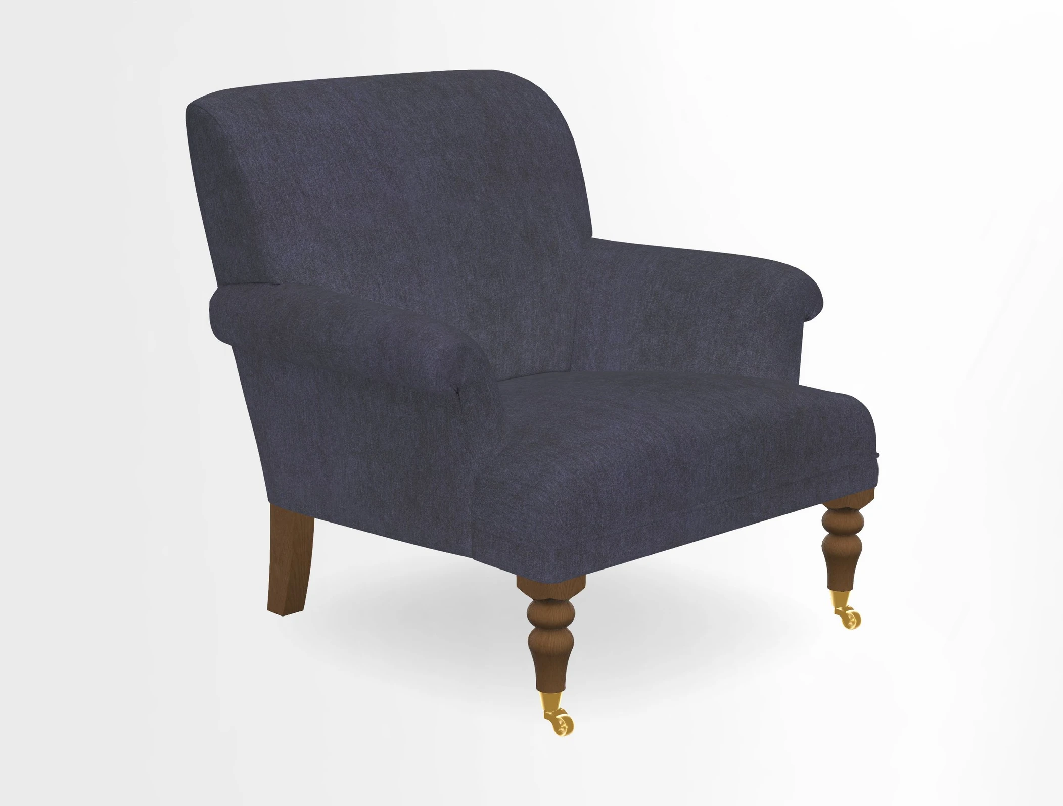Midhurst Chair in Kirby Soho Burnt Orange & Mulberry Rustic Stripe Red Plum