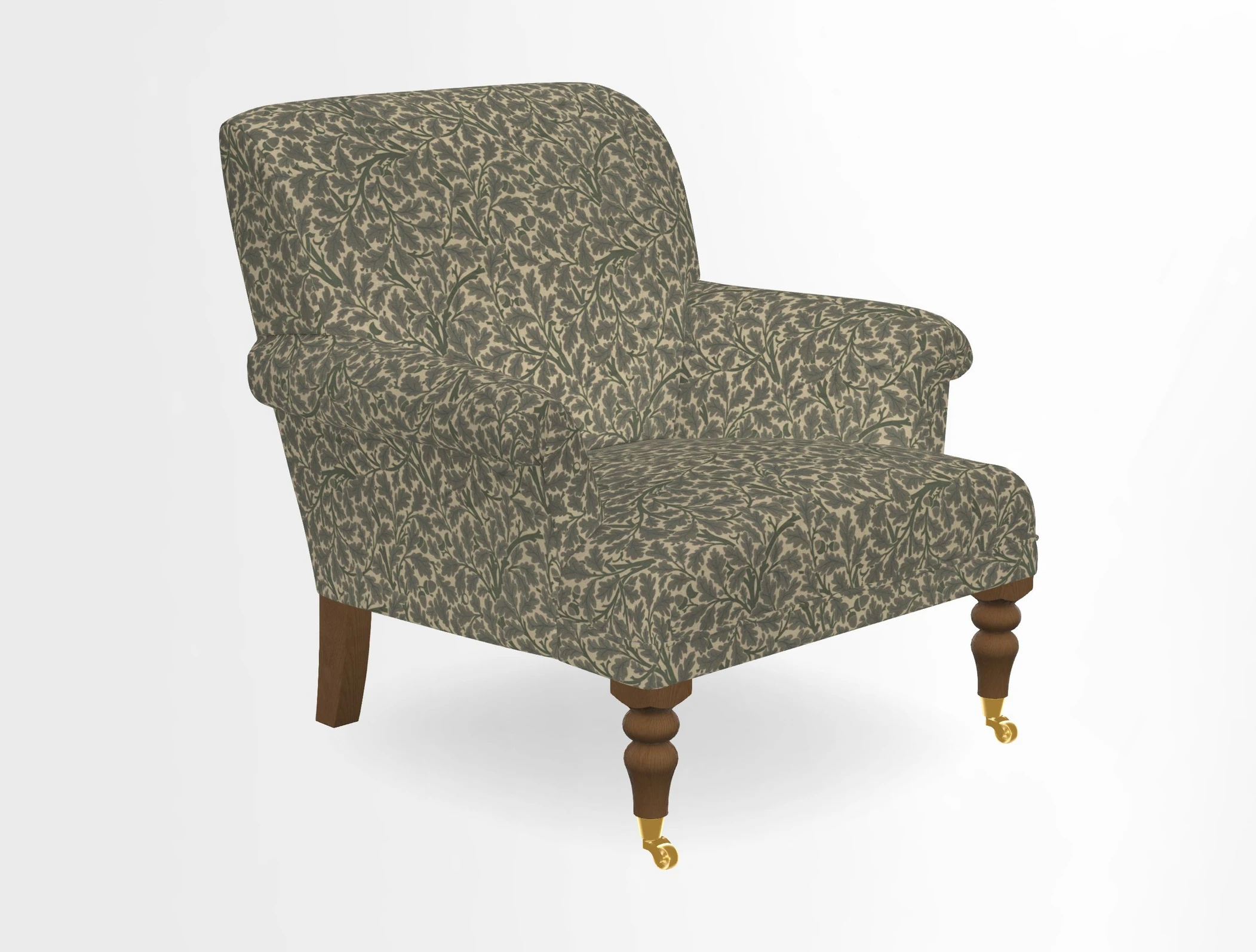 Midhurst Chair in Kirby Soho Burnt Orange & Mulberry Rustic Stripe Red Plum