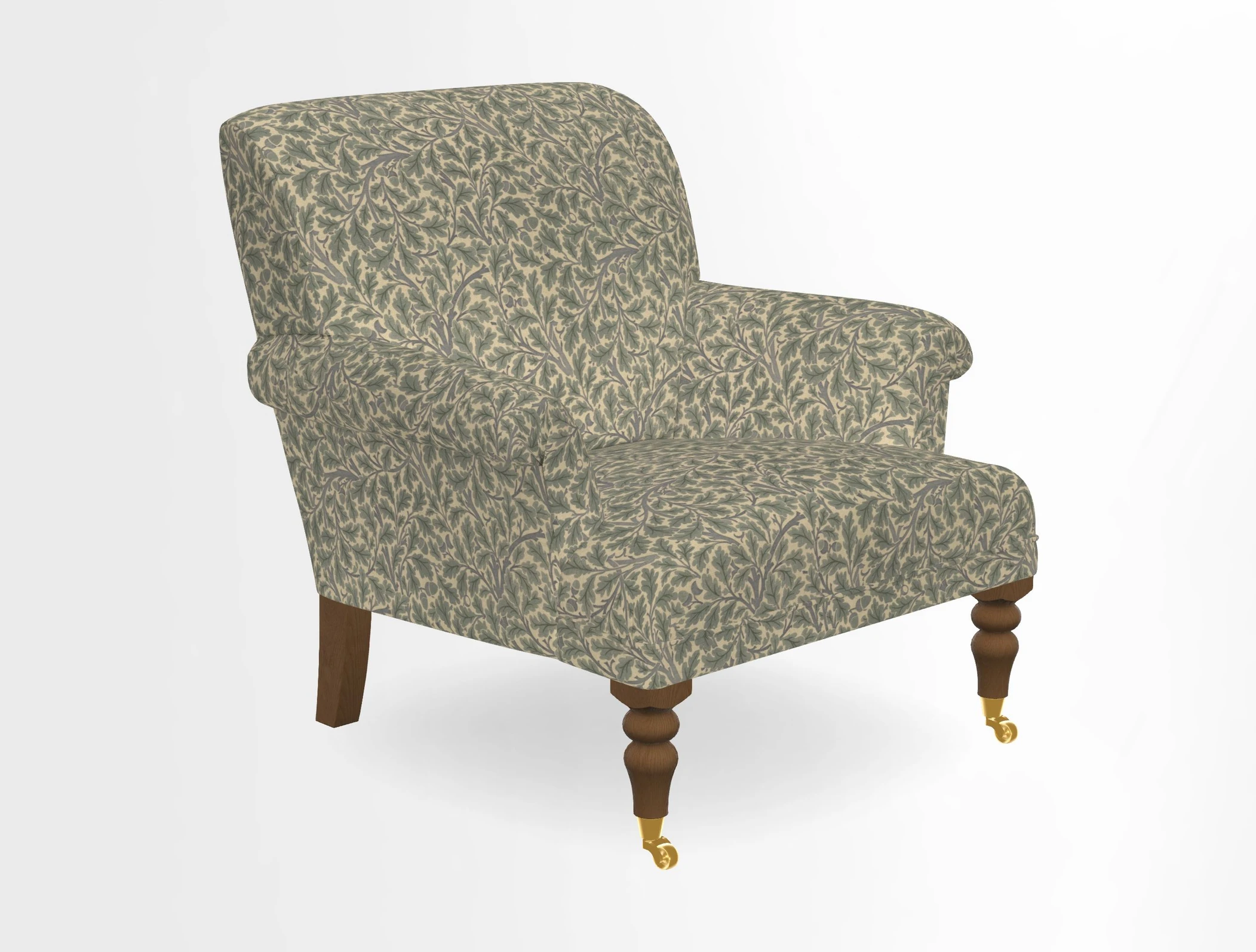 Midhurst Chair in Kirby Soho Burnt Orange & Mulberry Rustic Stripe Red Plum