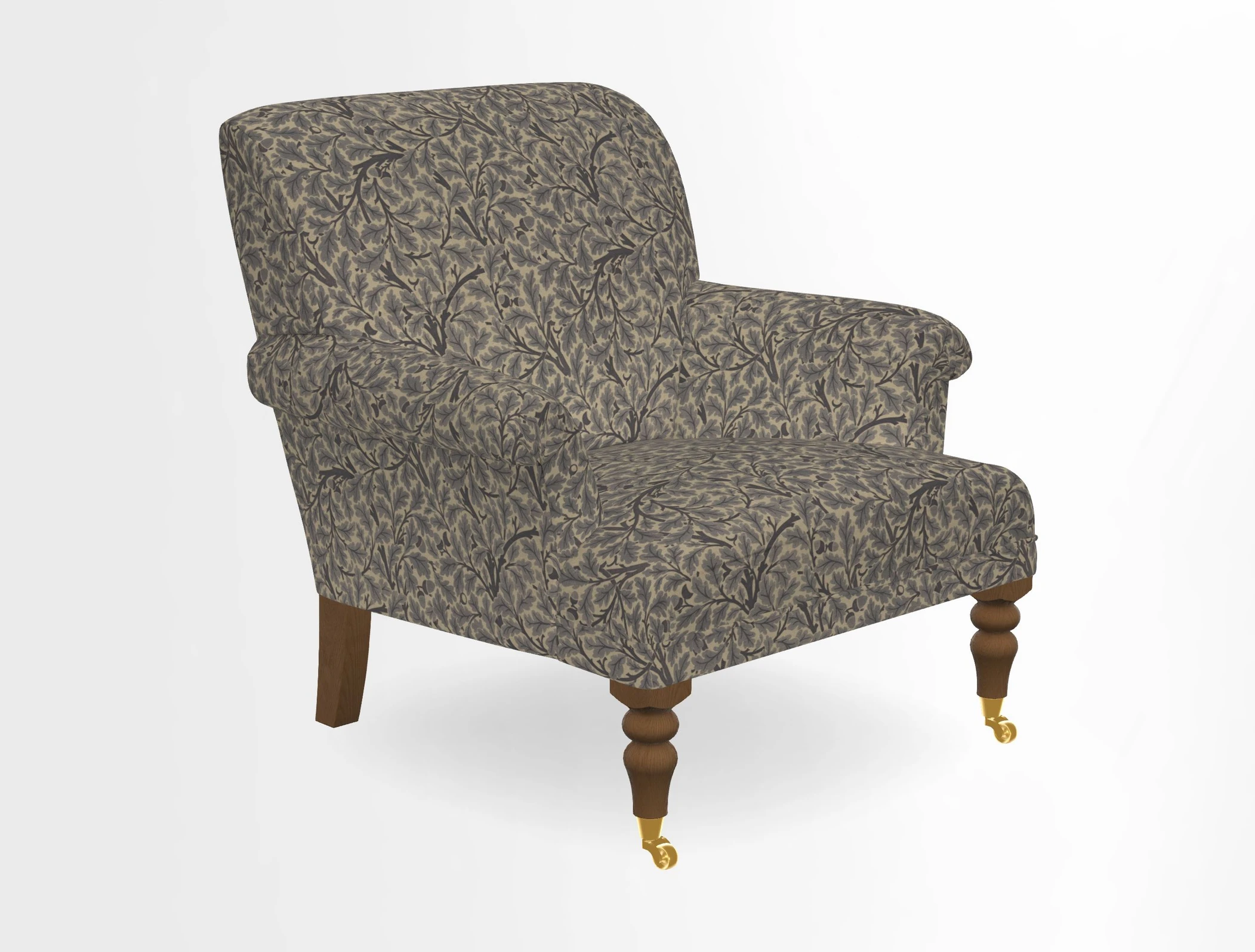 Midhurst Chair in Kirby Soho Burnt Orange & Mulberry Rustic Stripe Red Plum