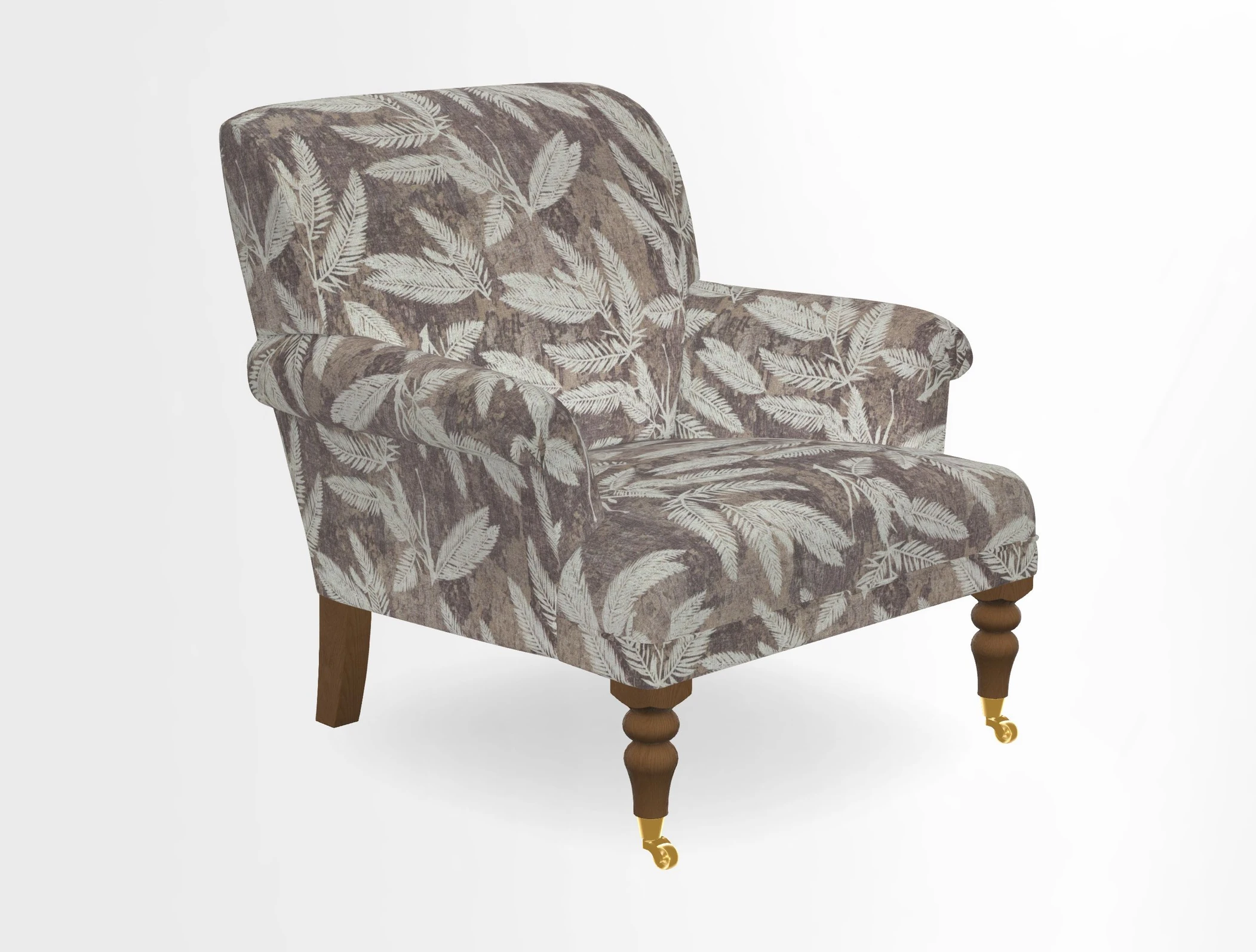 Midhurst Chair in Kirby Soho Burnt Orange & Mulberry Rustic Stripe Red Plum