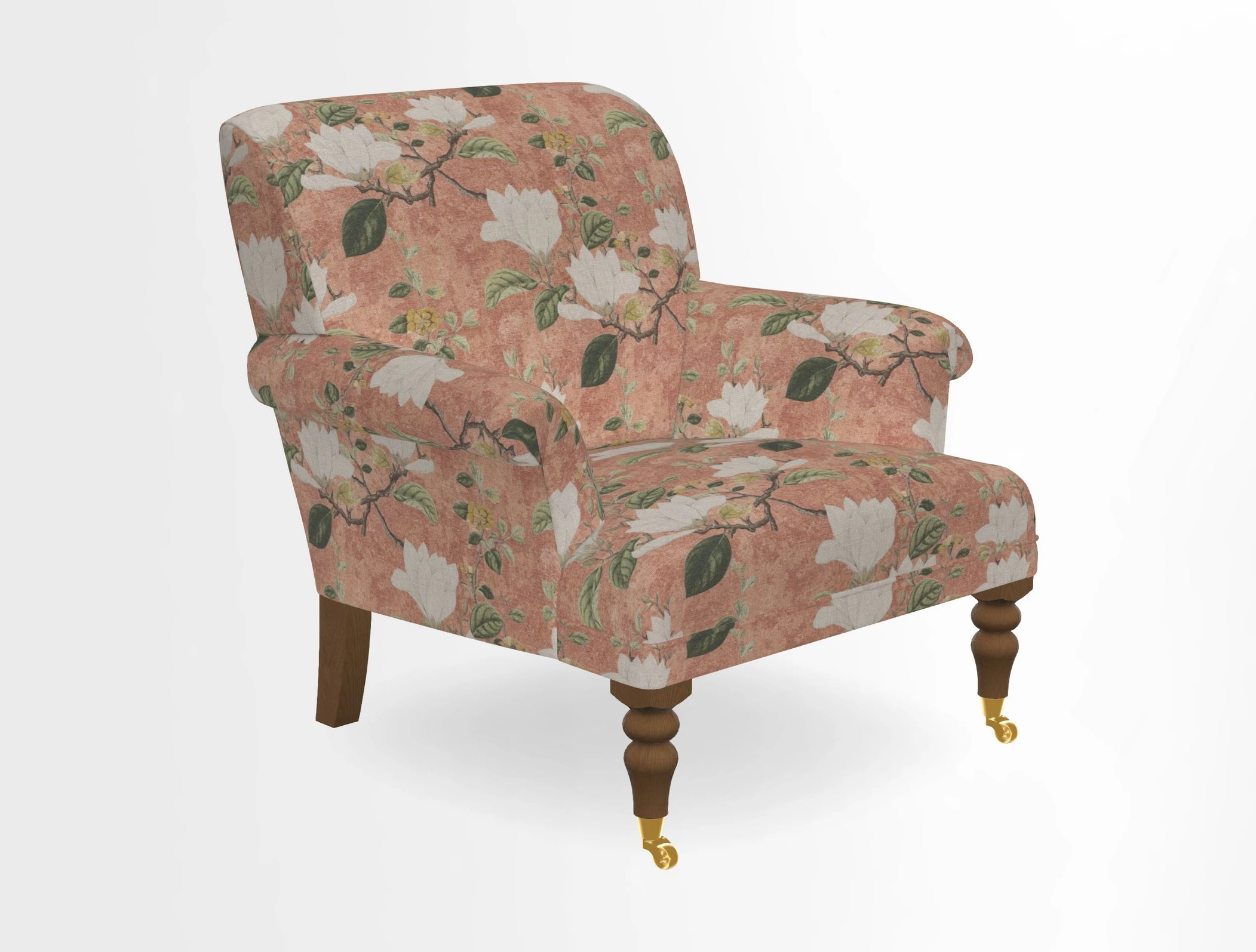 Midhurst Chair in Kirby Soho Burnt Orange & Mulberry Rustic Stripe Red Plum
