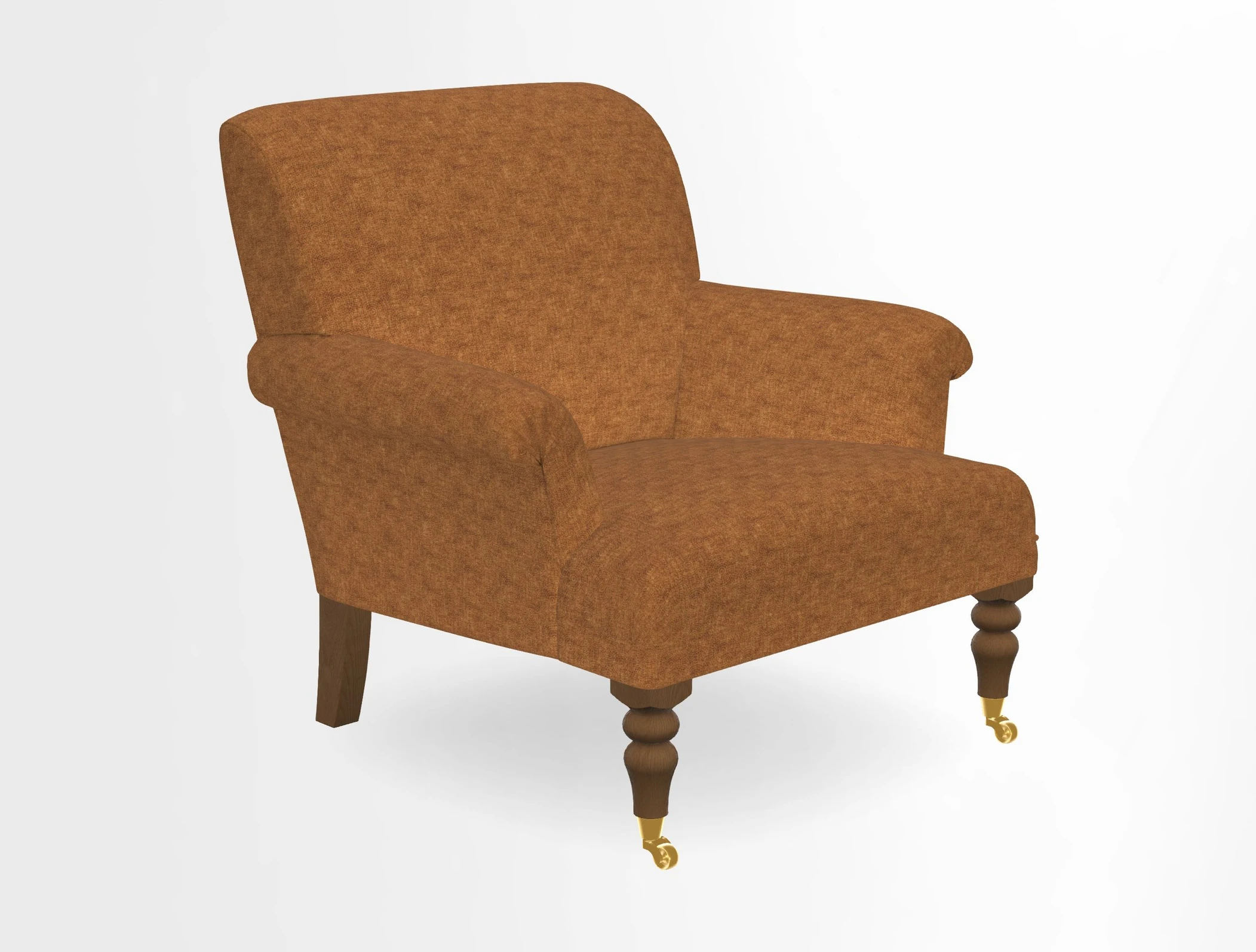 Midhurst Chair in Kirby Soho Burnt Orange & Mulberry Rustic Stripe Red Plum