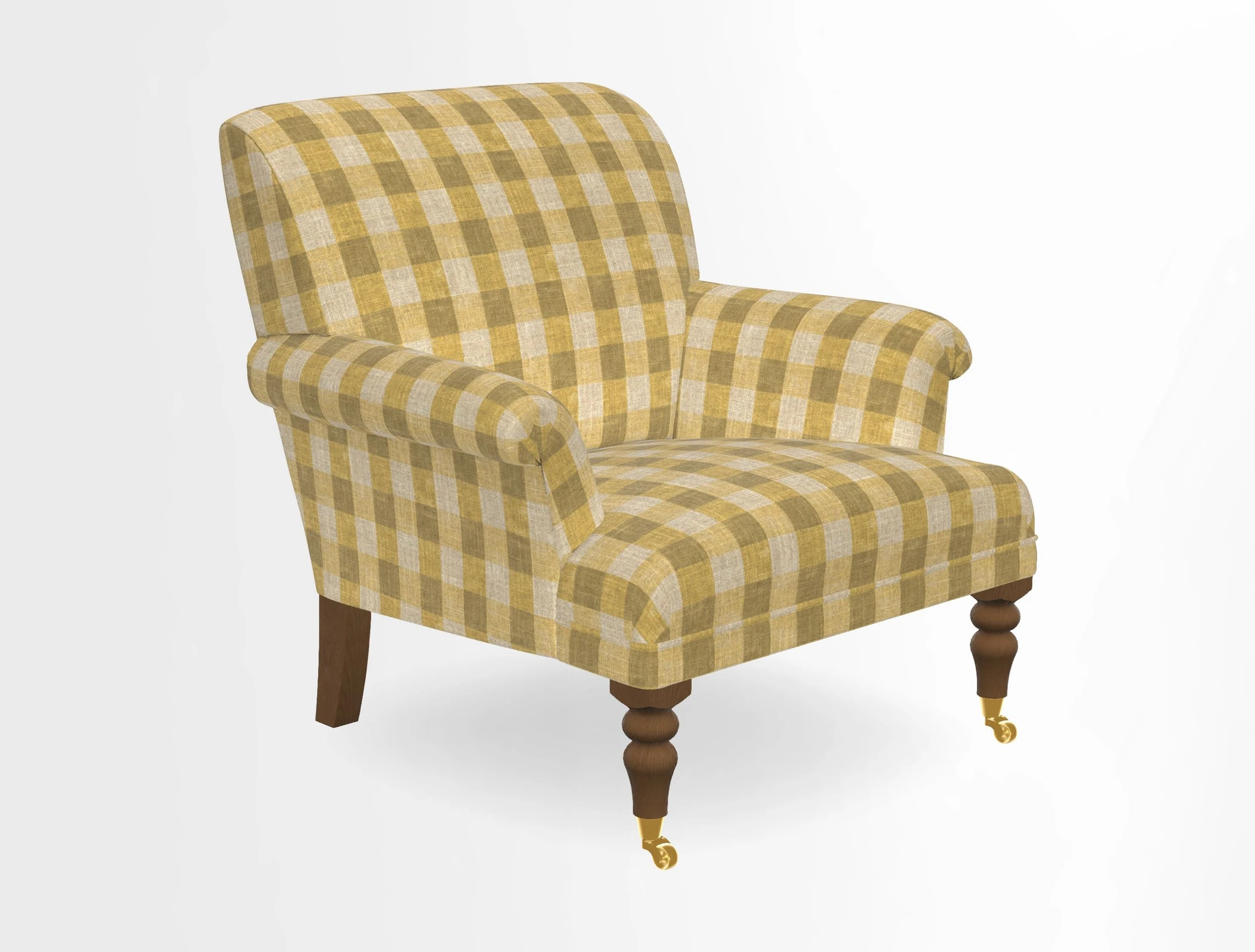 Midhurst Chair in Kirby Soho Burnt Orange & Mulberry Rustic Stripe Red Plum